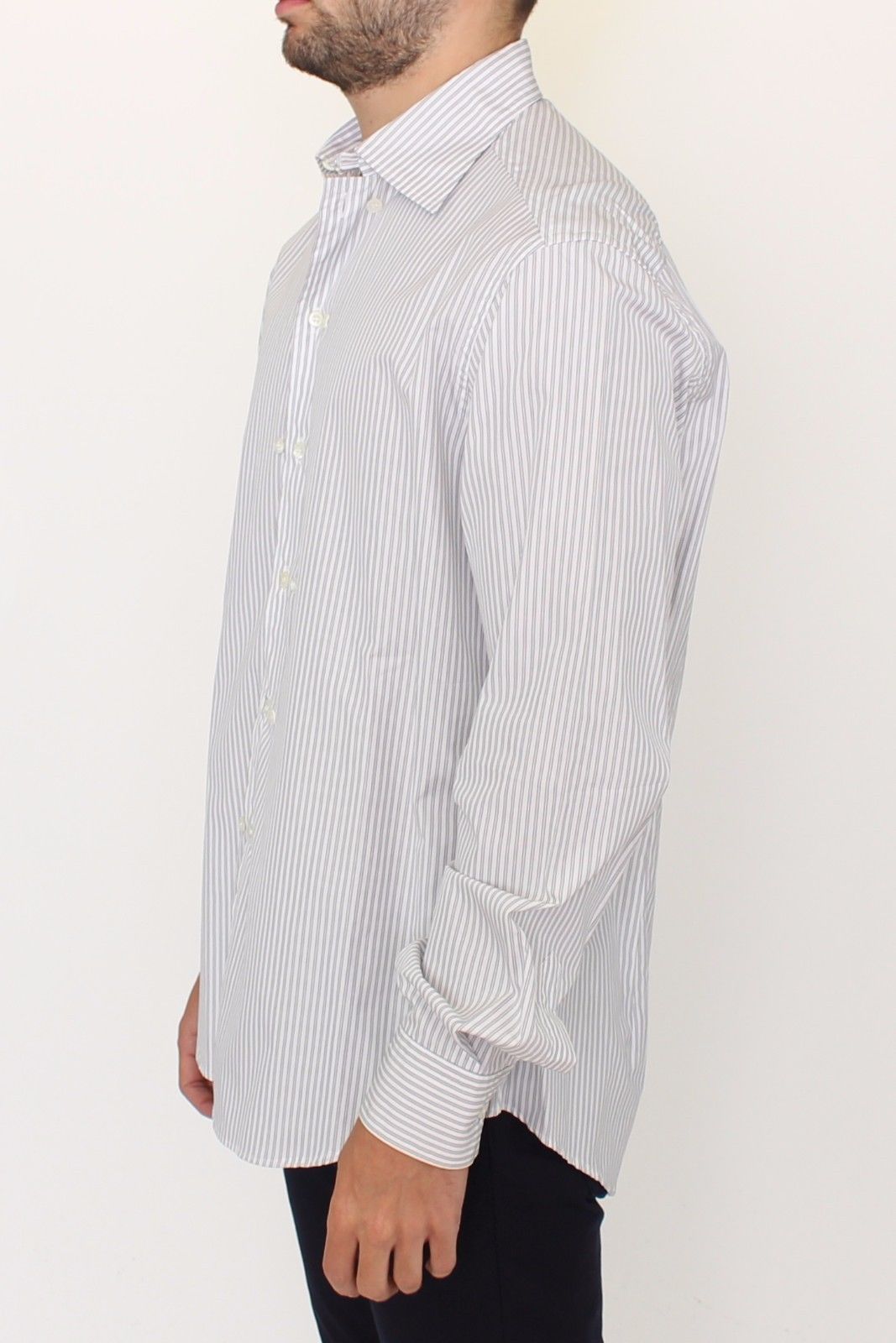 Ermanno Scervino Striped Cotton Shirt — White, view 6