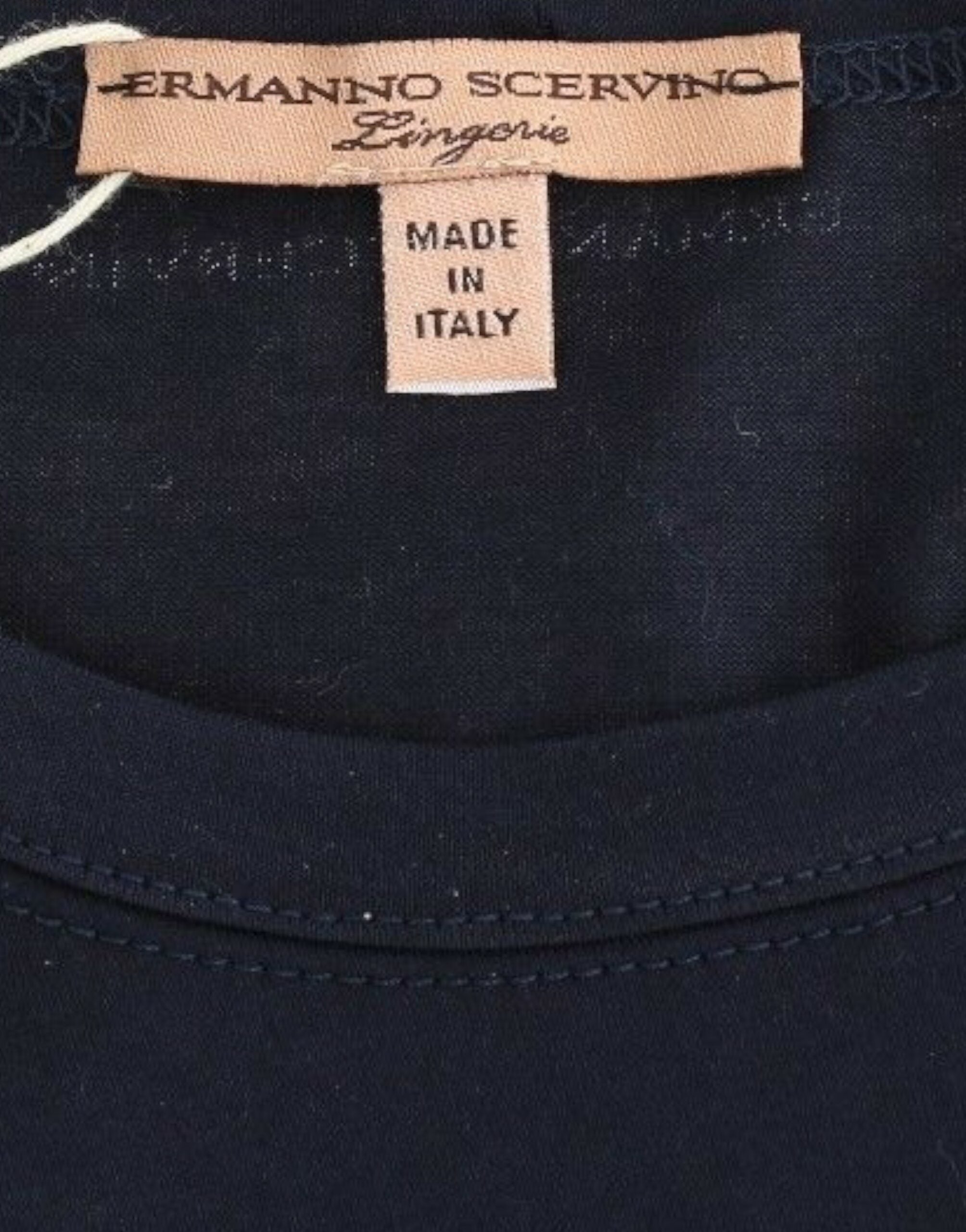 Ermanno Scervino Crewneck Cotton Logo T-Shirt — Navy, view 5