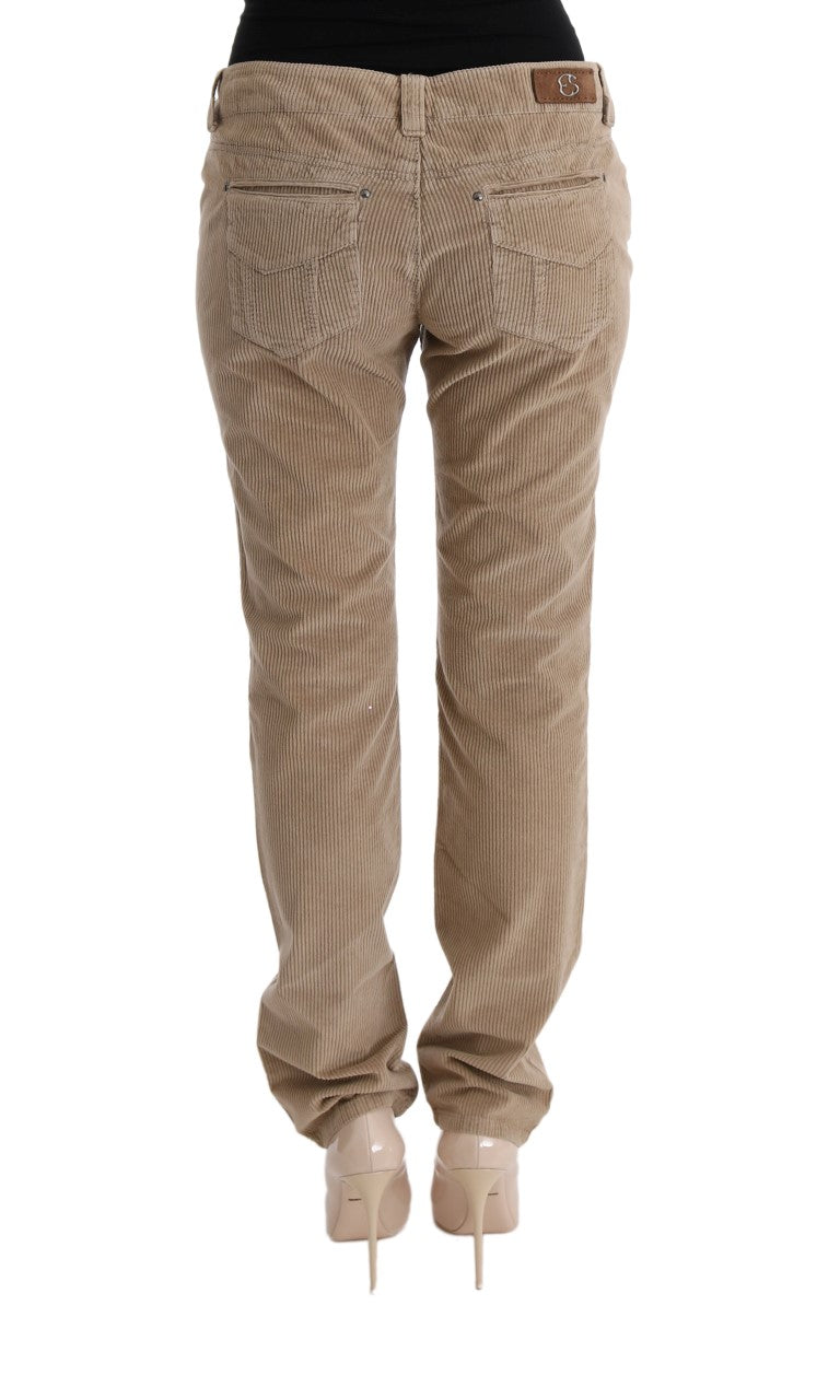 Ermanno Scervino Cotton Velvet Trousers — Beige, view 3