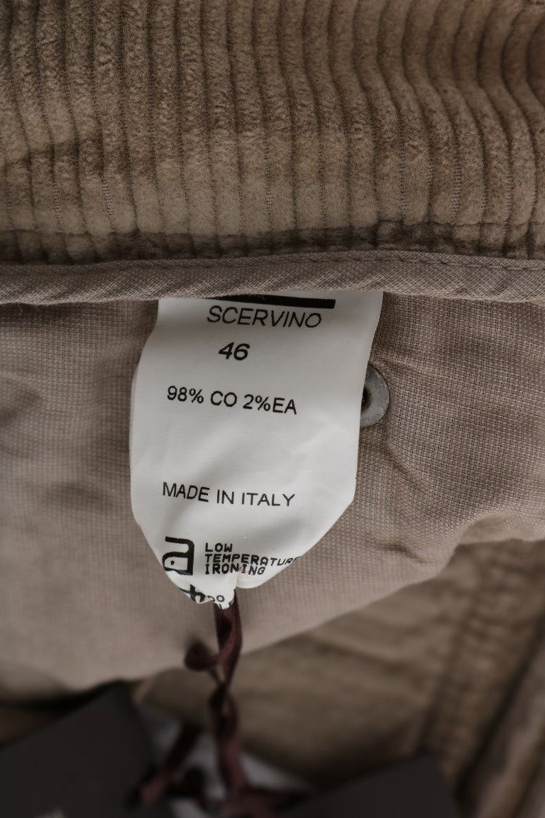 Ermanno Scervino Cotton Velvet Trousers — Beige, view 6