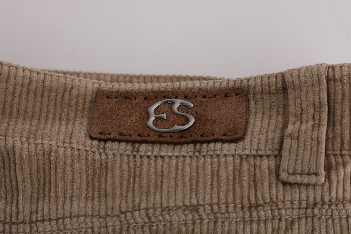 Ermanno Scervino Cotton Velvet Trousers — Beige, view 7