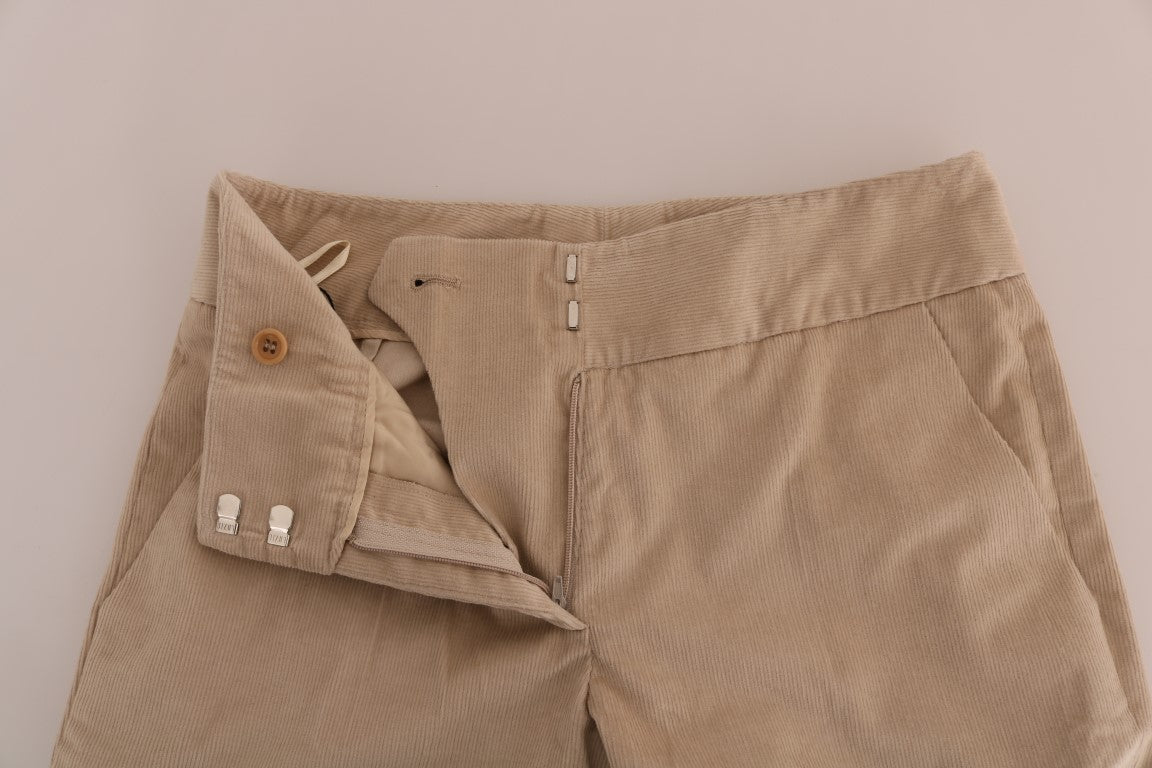 Ermanno Scervino Cotton-Cashmere Bootcut Trousers — Beige, view 5