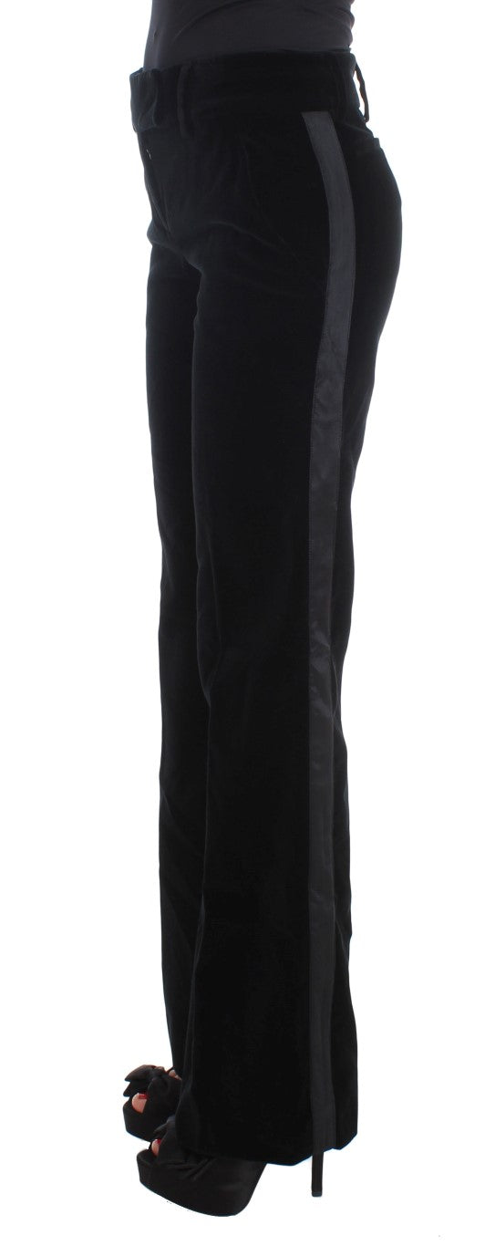 Ermanno Scervino Wide-Leg Viscose Trousers — Black, view 2