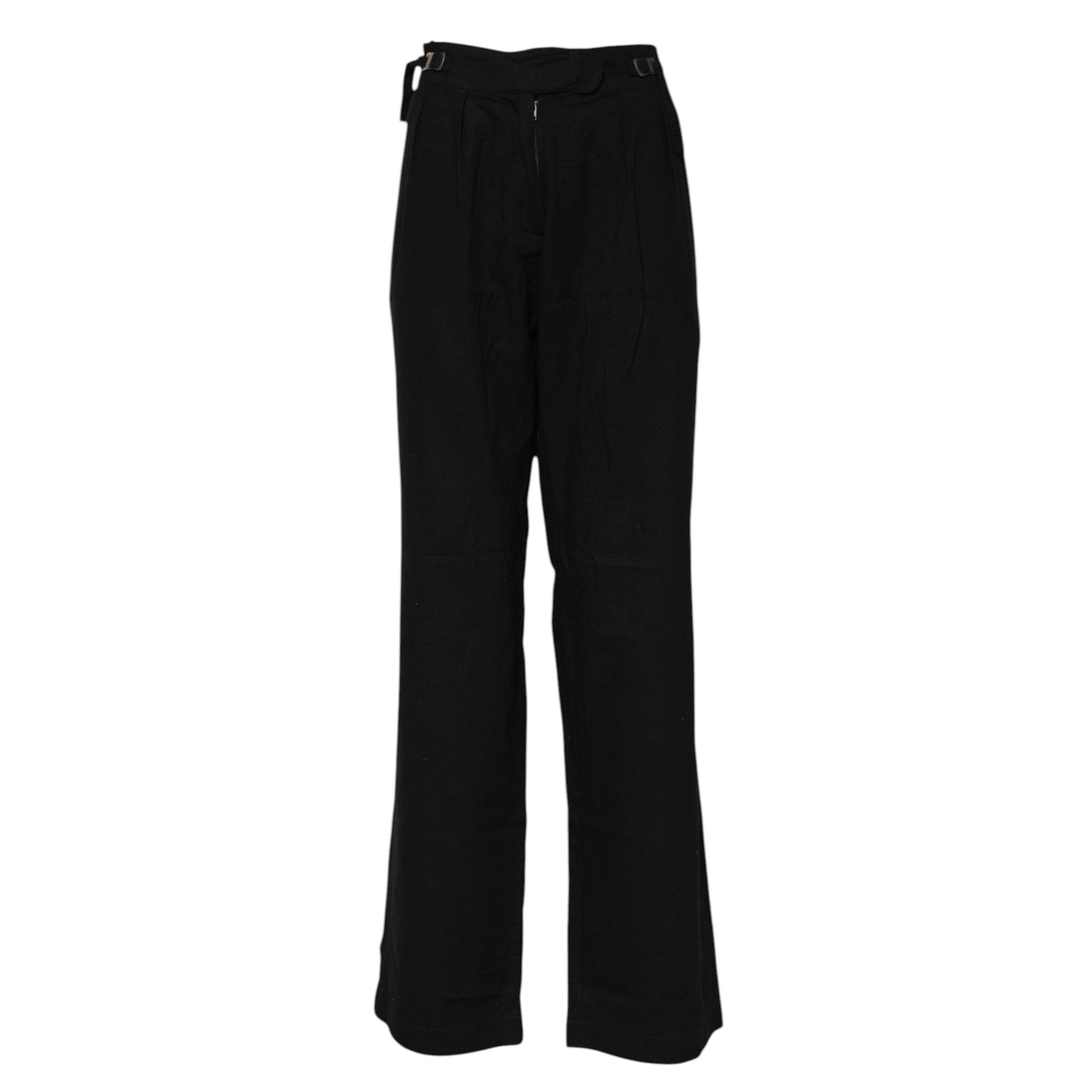 Ermanno Scervino Virgin Wool High Waist Trousers — Black, view 5