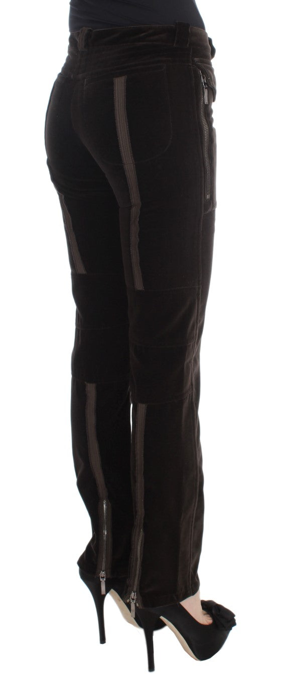 Ermanno Scervino Cotton Velvet with Cargo Pockets Trousers — Brown, view 4