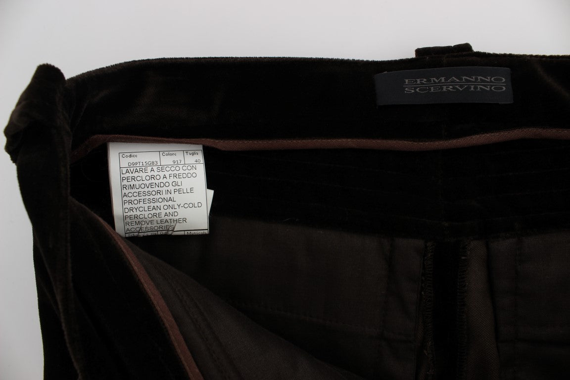 Ermanno Scervino Cotton Velvet with Cargo Pockets Trousers — Brown, view 7