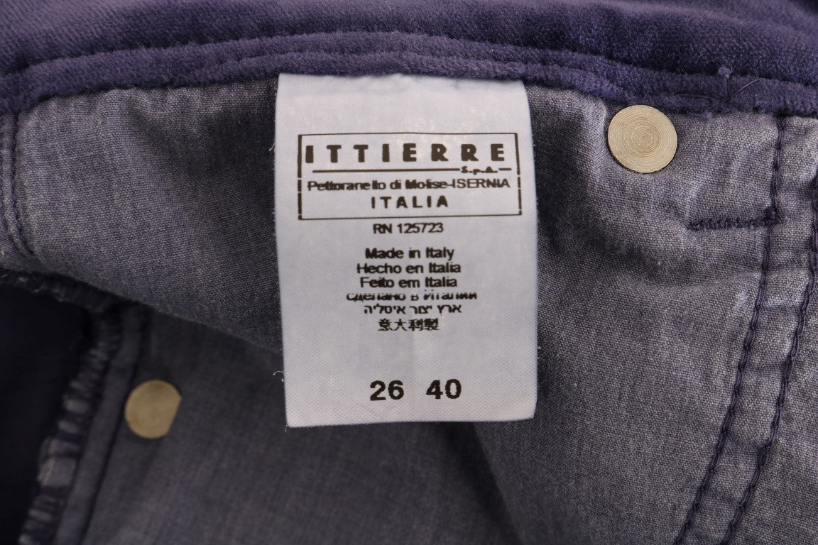 Ermanno Scervino Corduroy Stretch Bootcut Trousers — Purple, view 6