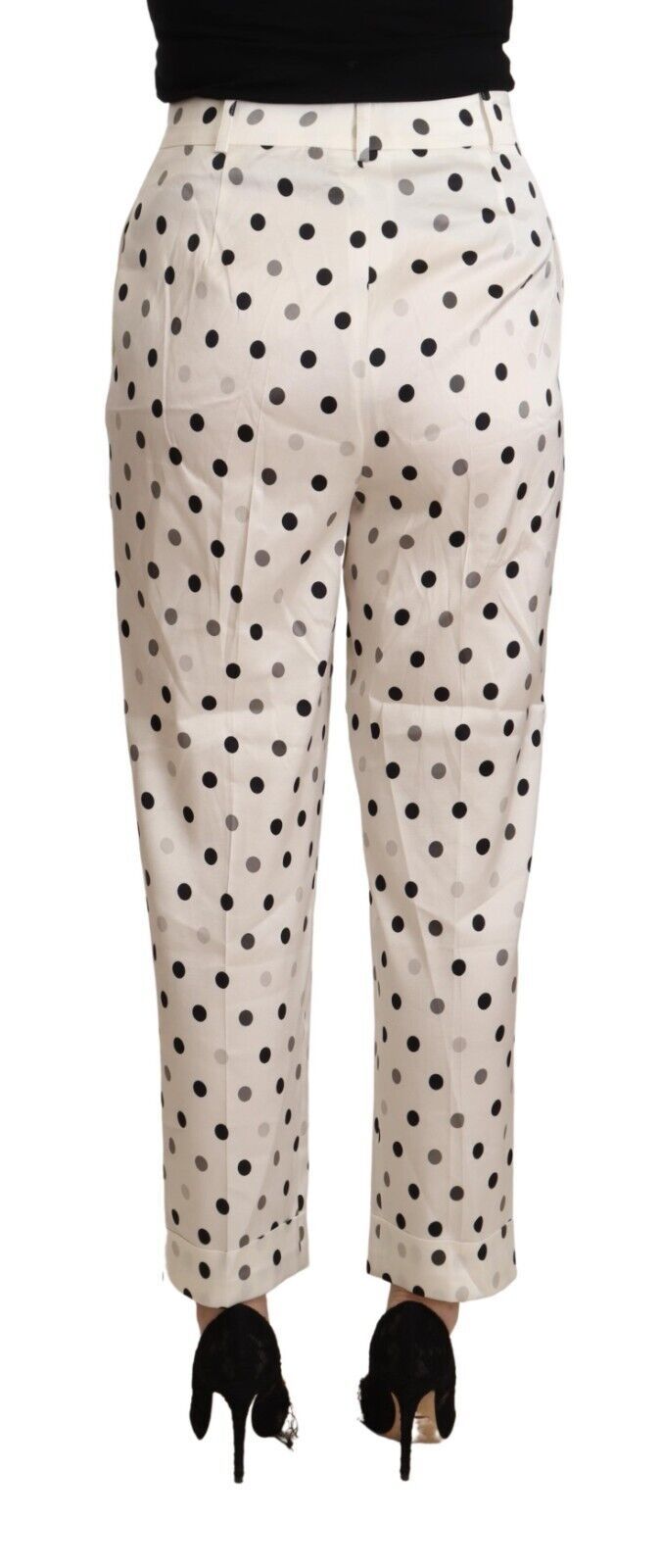 Ermanno Scervino Polka-Dot Viscose Trousers — White, view 3