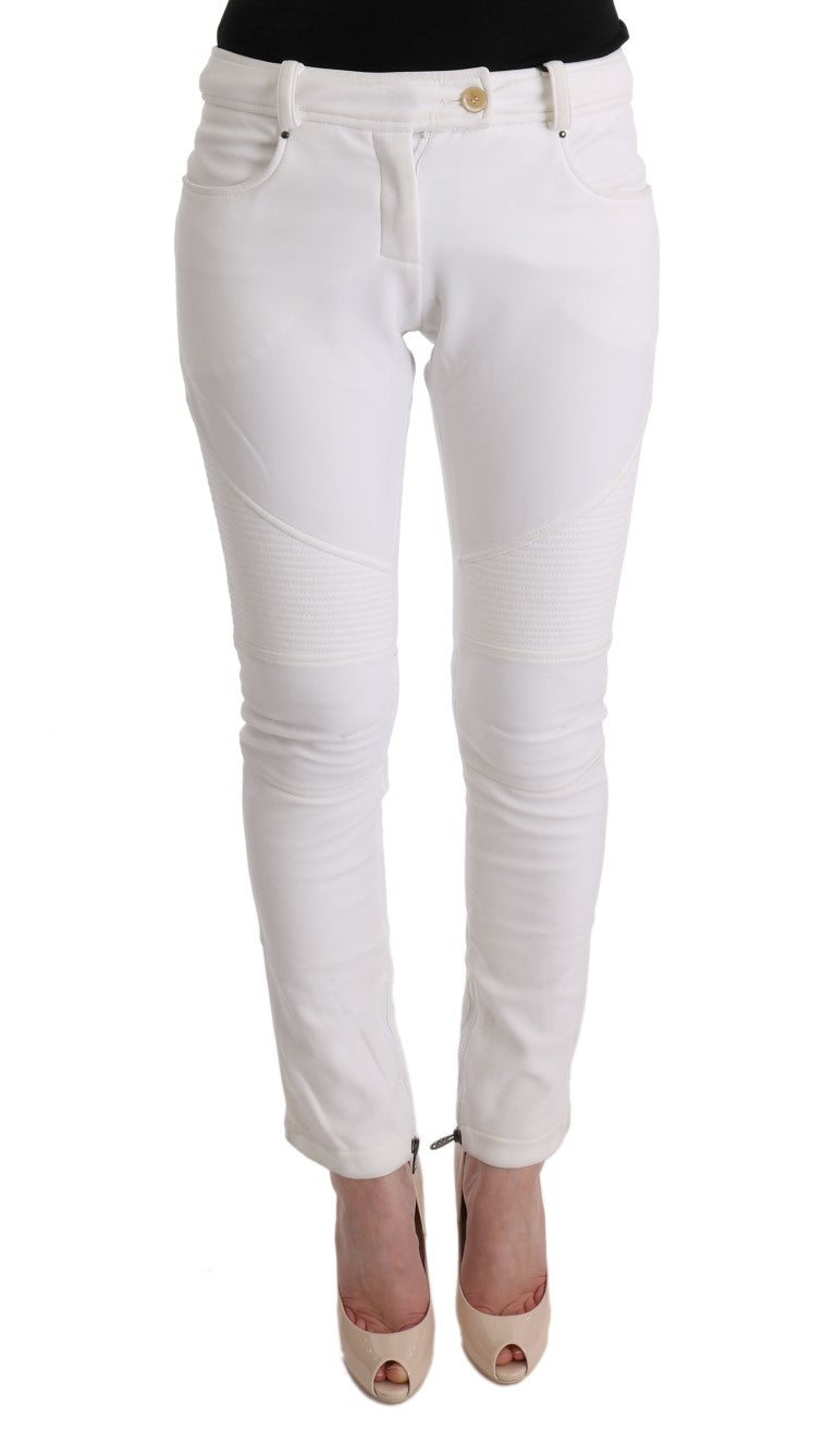 Ermanno Scervino Cotton Slim Fit Trousers — White by Ermanno Scervino