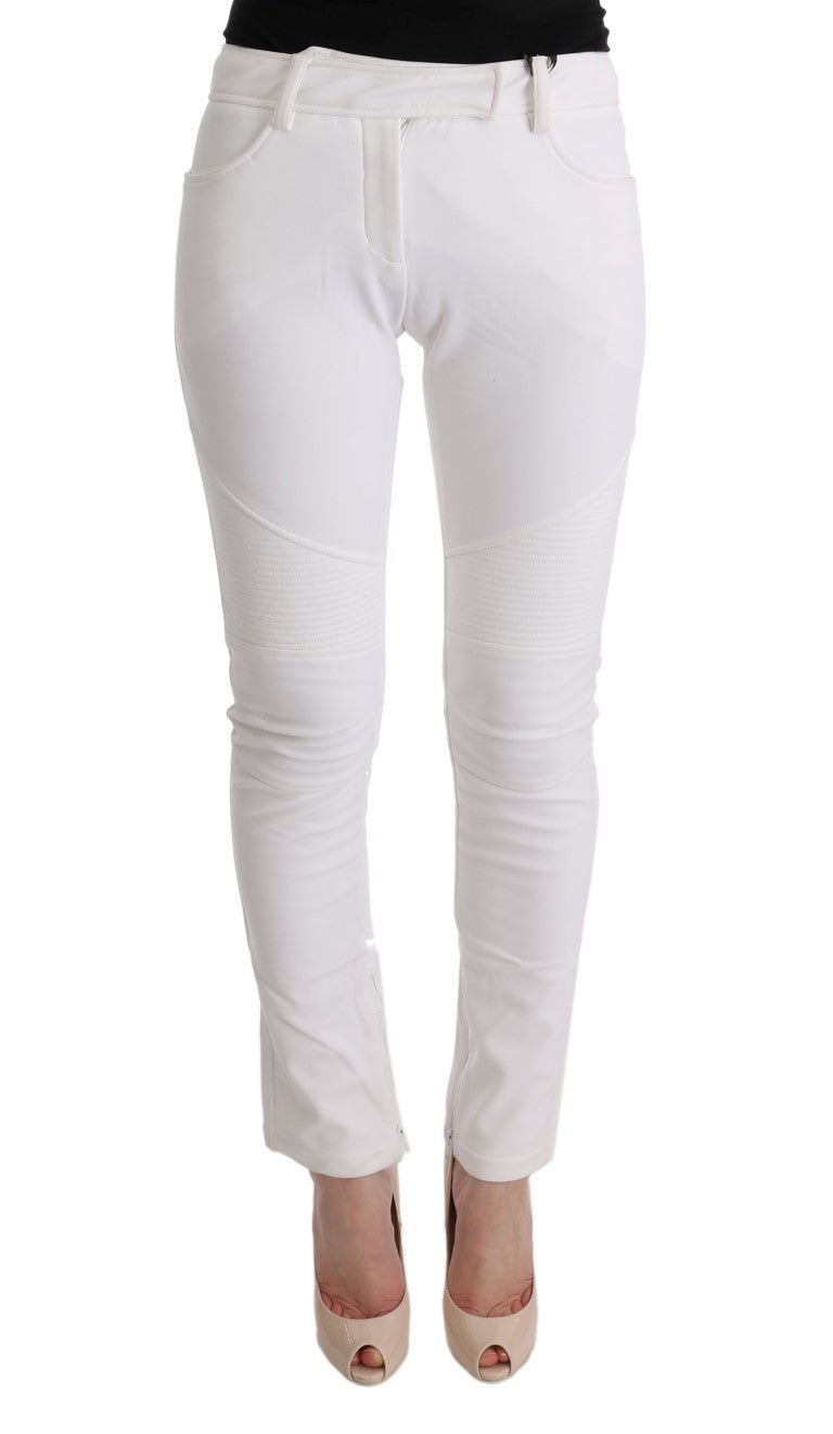 Ermanno Scervino Cotton Slim Fit Trousers — White by Ermanno Scervino