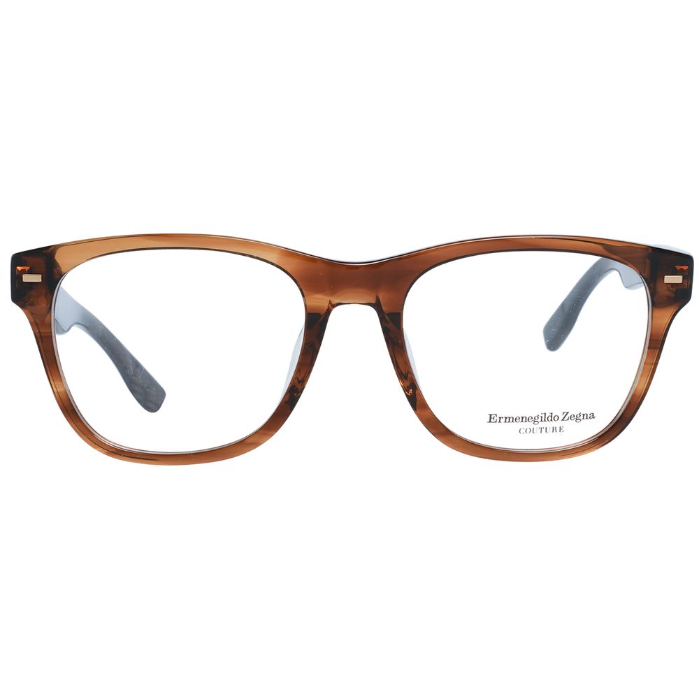 Ermenegildo Zegna ER-1038884 Brown Plastic Full-Rim Eyeglasses — Brown, view 2