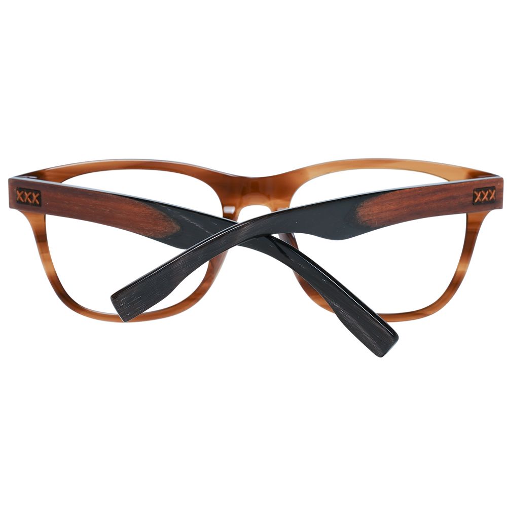 Ermenegildo Zegna ER-1038884 Brown Plastic Full-Rim Eyeglasses — Brown, view 3