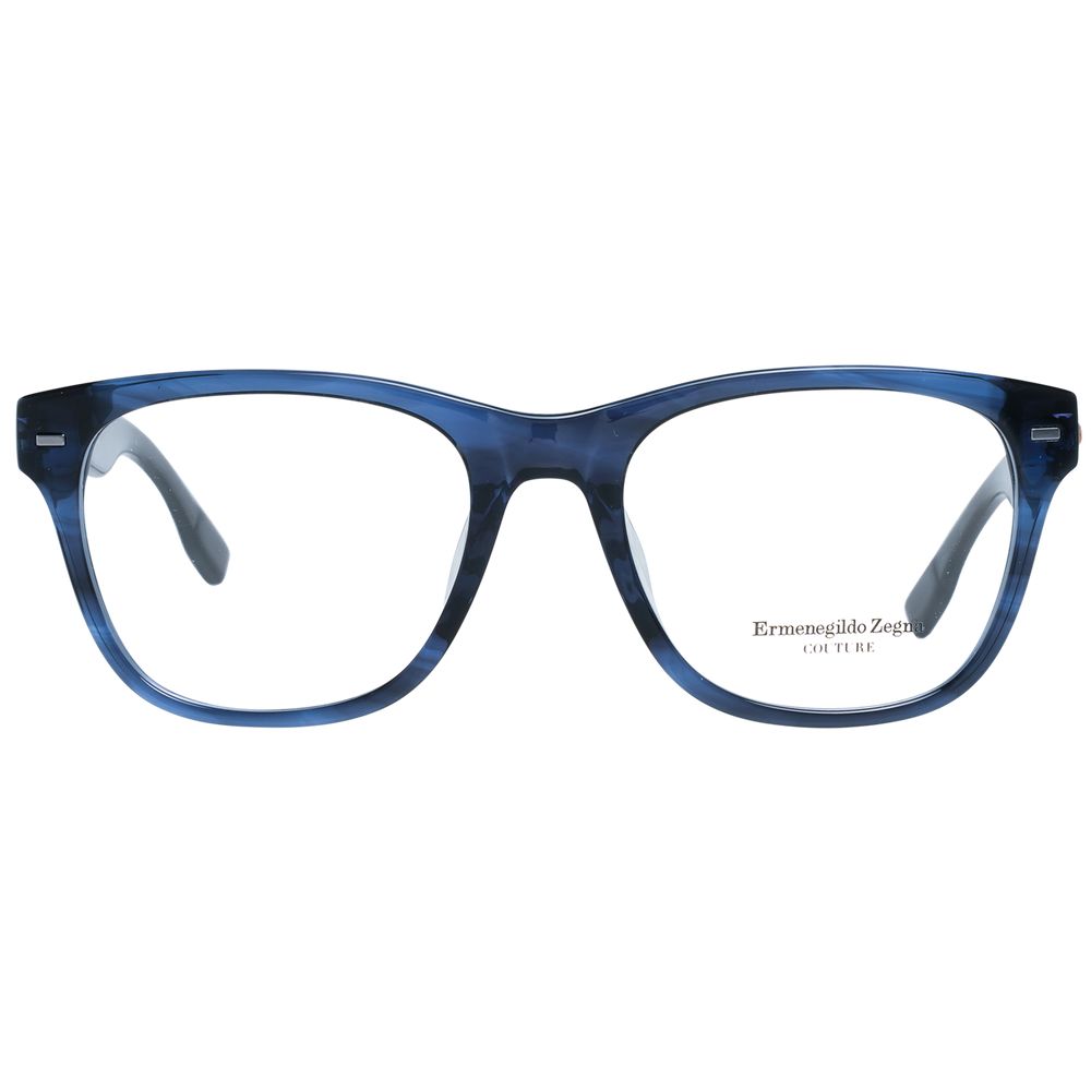 Ermenegildo Zegna ER-1038885 Blue Plastic Rectangle Eyeglasses — Blue, view 2