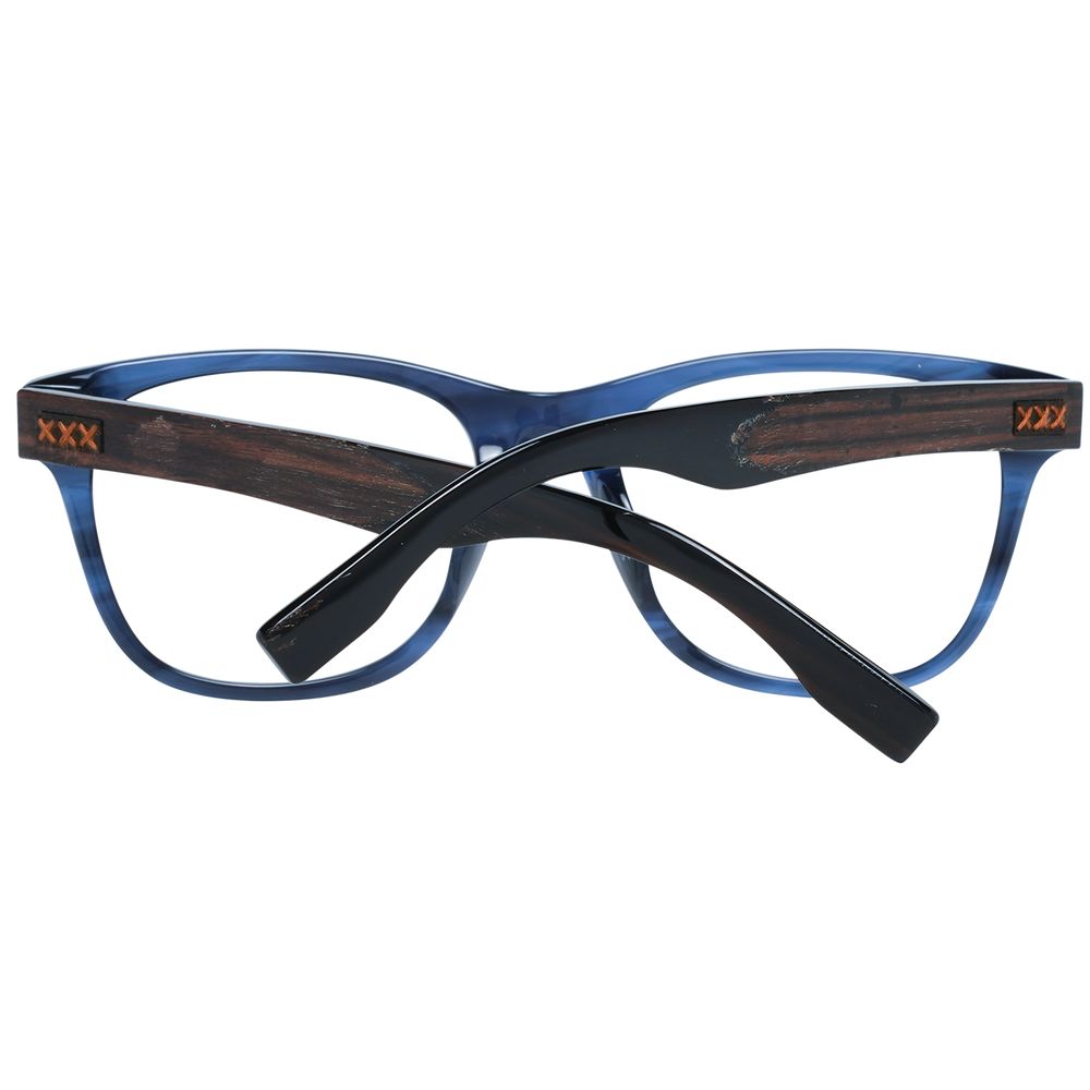 Ermenegildo Zegna ER-1038885 Blue Plastic Rectangle Eyeglasses — Blue, view 3
