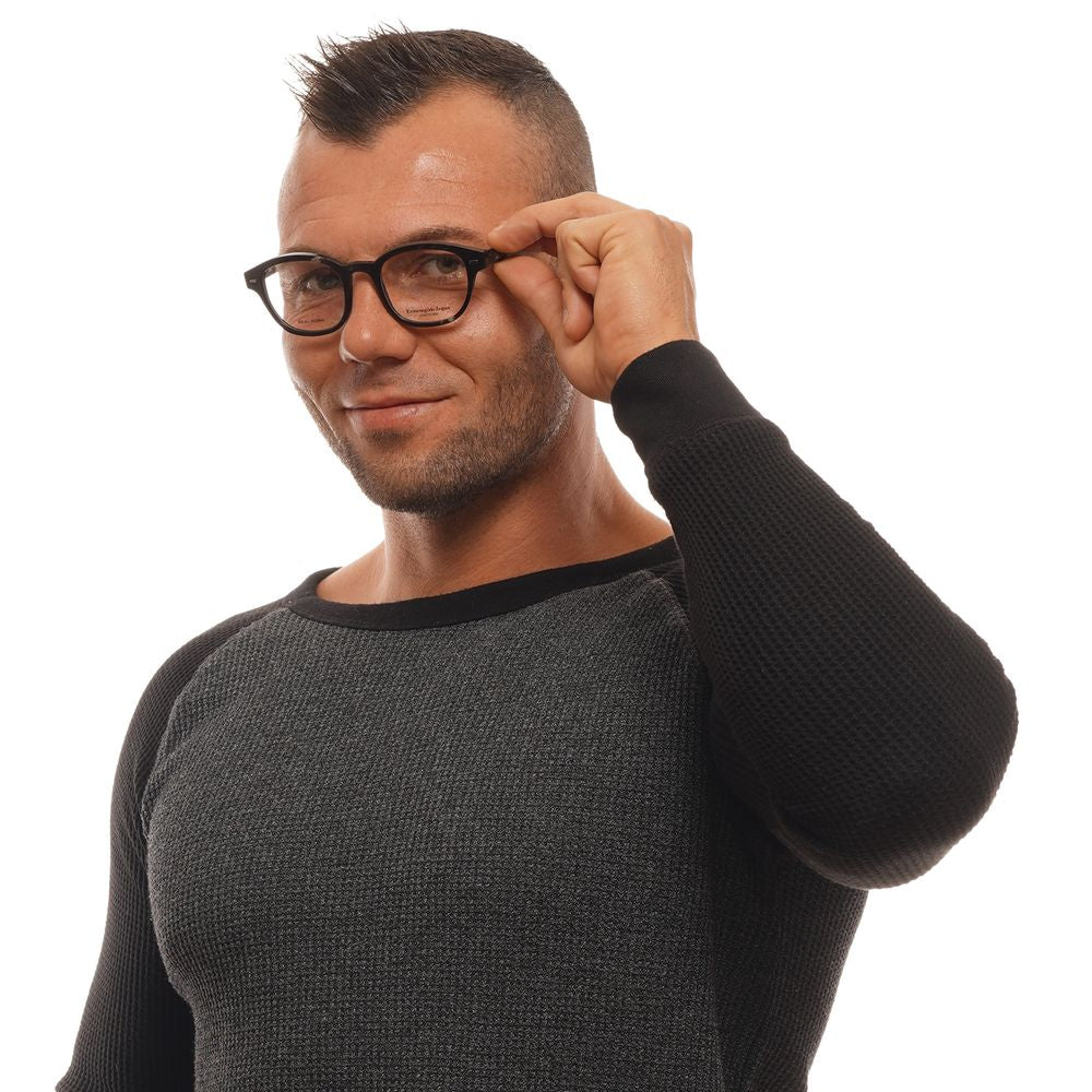 Ermenegildo Zegna ER-1038926-FBB-701 Horn Frame Eyeglasses — Black, view 4
