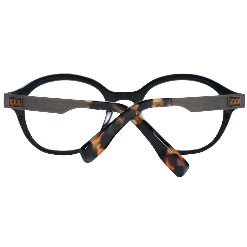 Ermenegildo Zegna ER-1038929-FBB-763 Horn Round Eyeglasses — Brown, view 3