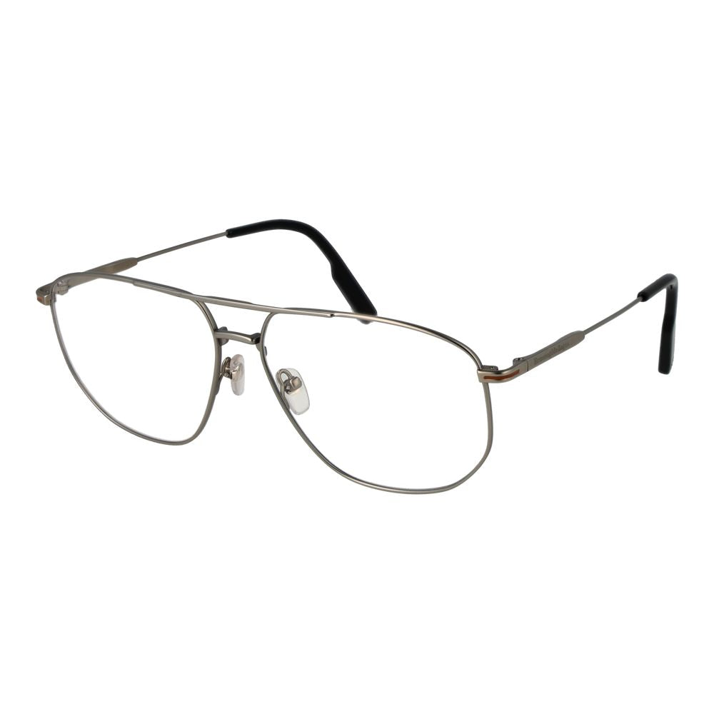 Ermenegildo Zegna ER-1061888 Titanium Aviator Eyeglasses — Silver by Ermenegildo Zegna
