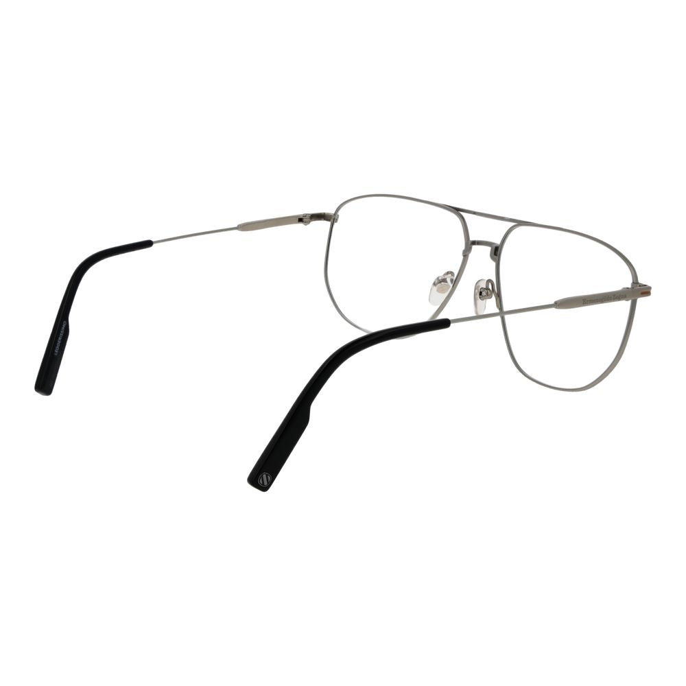 Ermenegildo Zegna ER-1061888 Titanium Aviator Eyeglasses — Silver, view 3