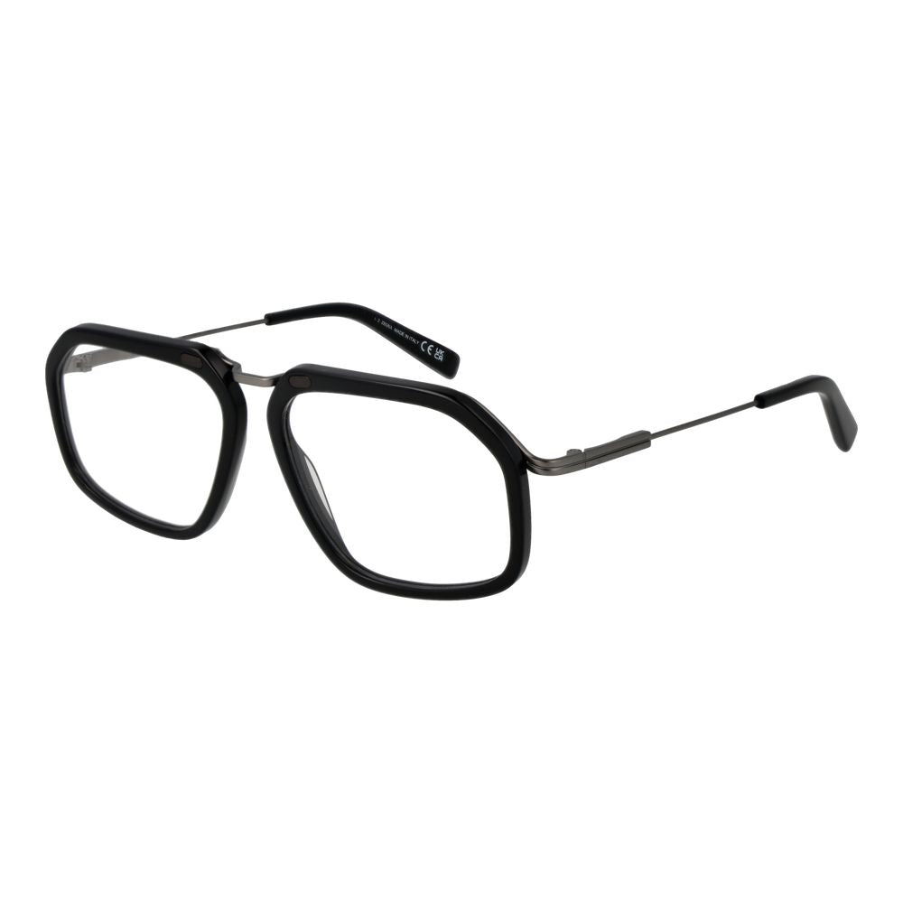 Ermenegildo Zegna ER-1061891 Metal Aviator Eyeglasses — Black by Ermenegildo Zegna