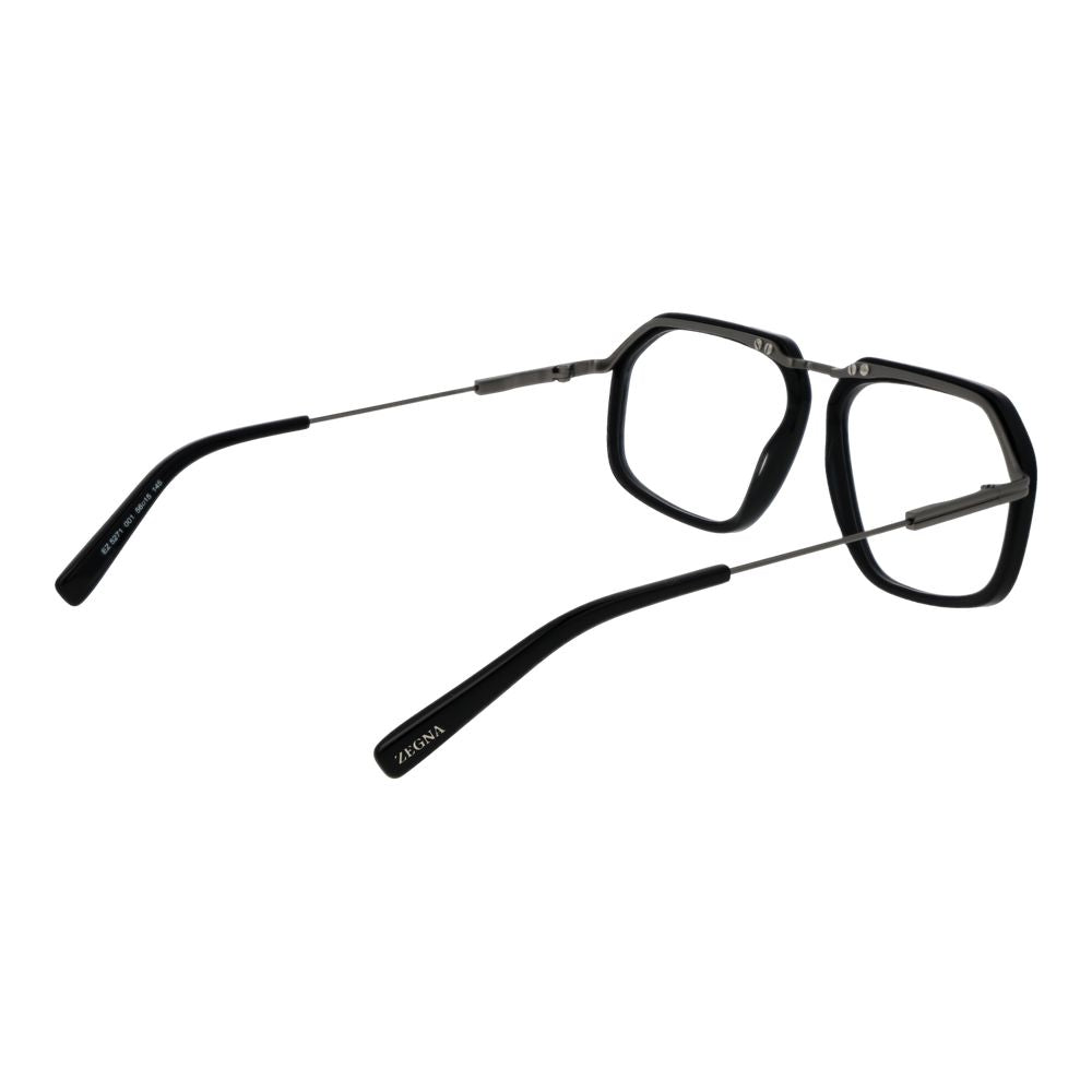 Ermenegildo Zegna ER-1061891 Metal Aviator Eyeglasses — Black, view 3