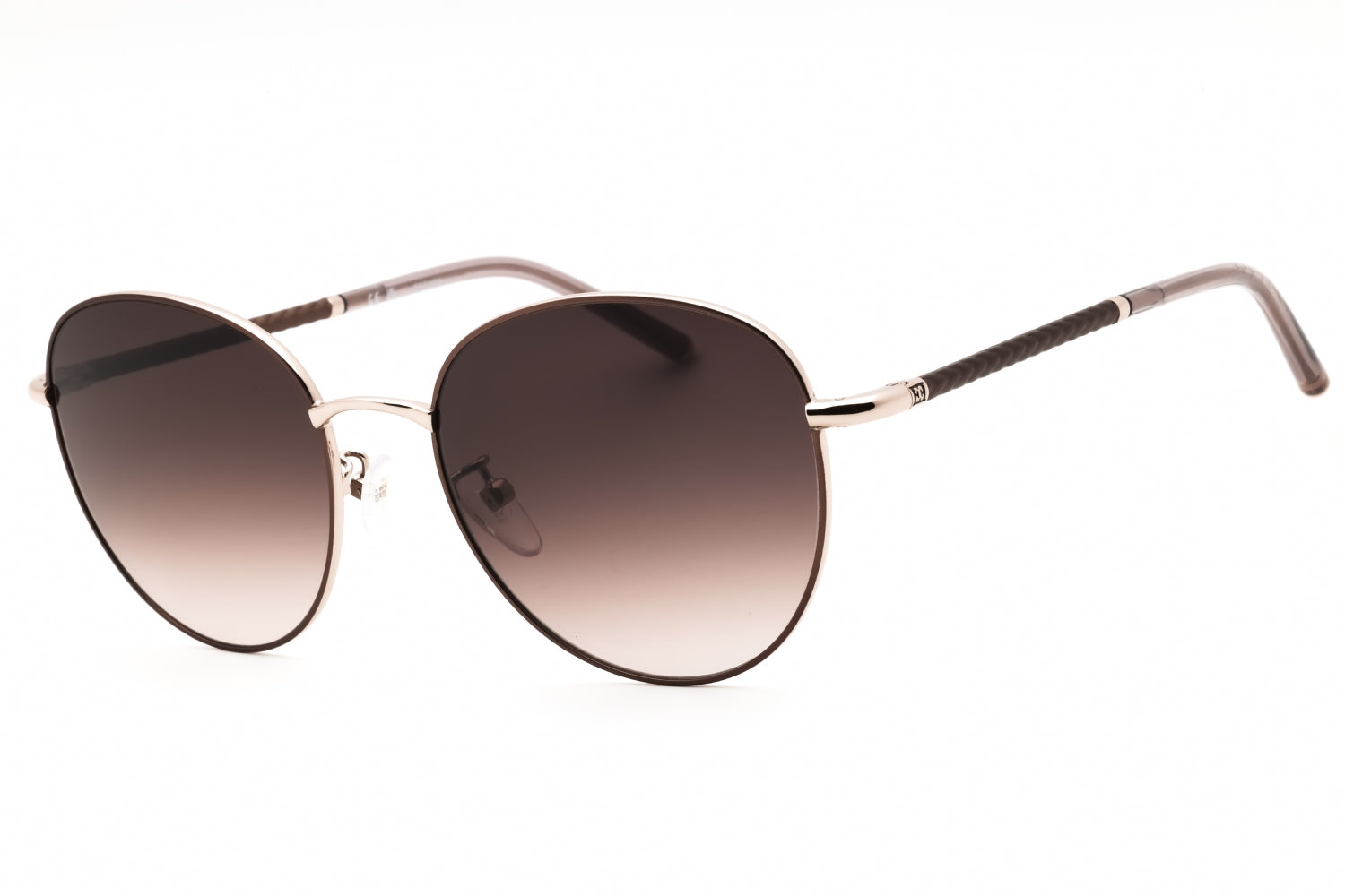 Escada SESE66 Round Metal Frame Sunglasses — Gold by Escada
