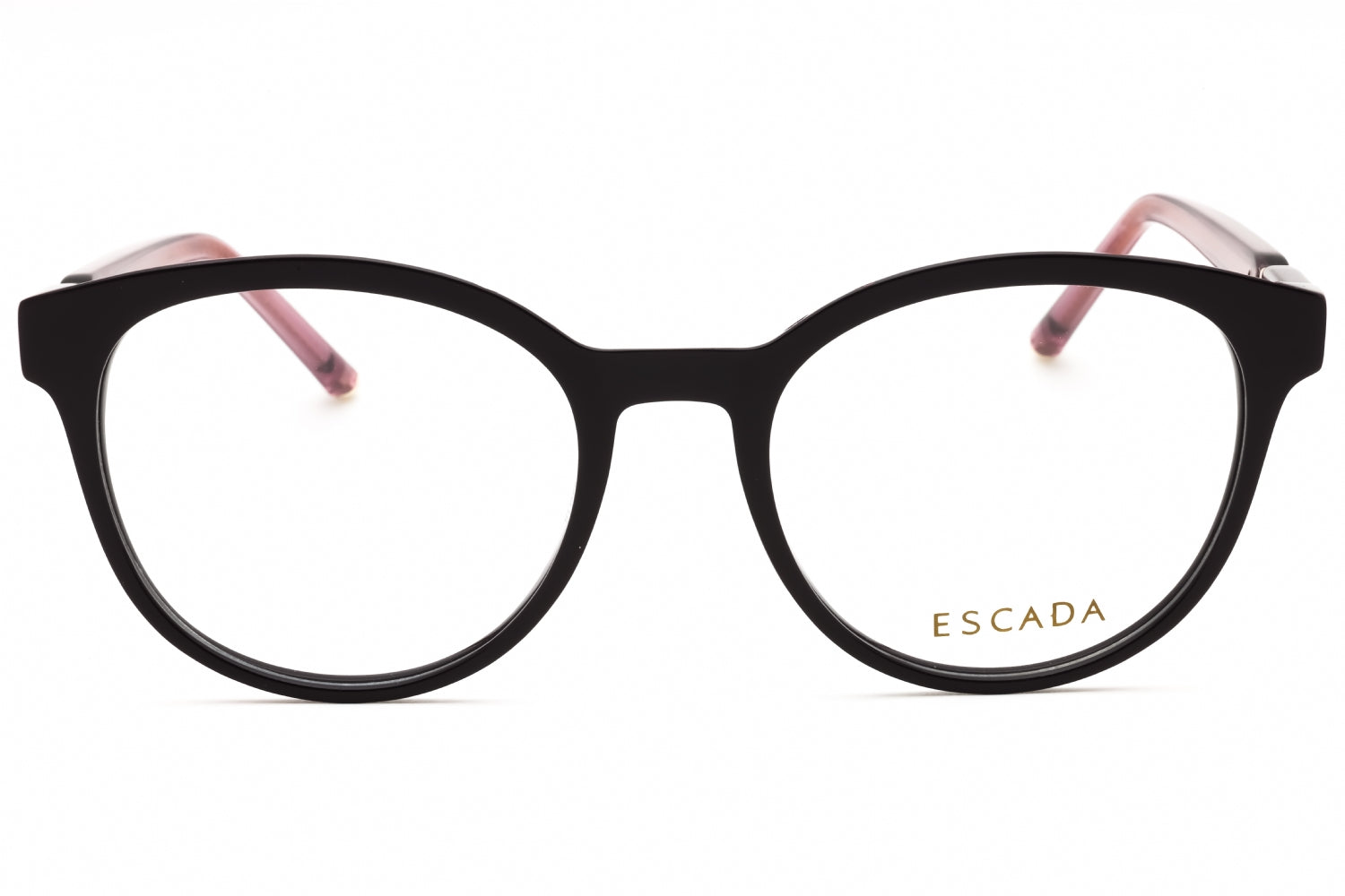 Escada VESD86V Round Acetate Eyeglasses — Black, view 2