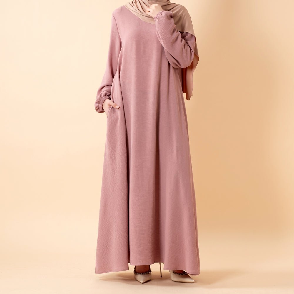 Essential Flow Crepe Maxi Dress with Pockets (MA385), view 2