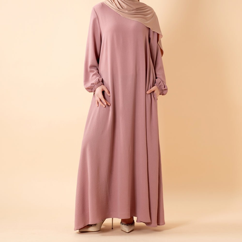 Essential Flow Crepe Maxi Dress with Pockets (MA385), view 8