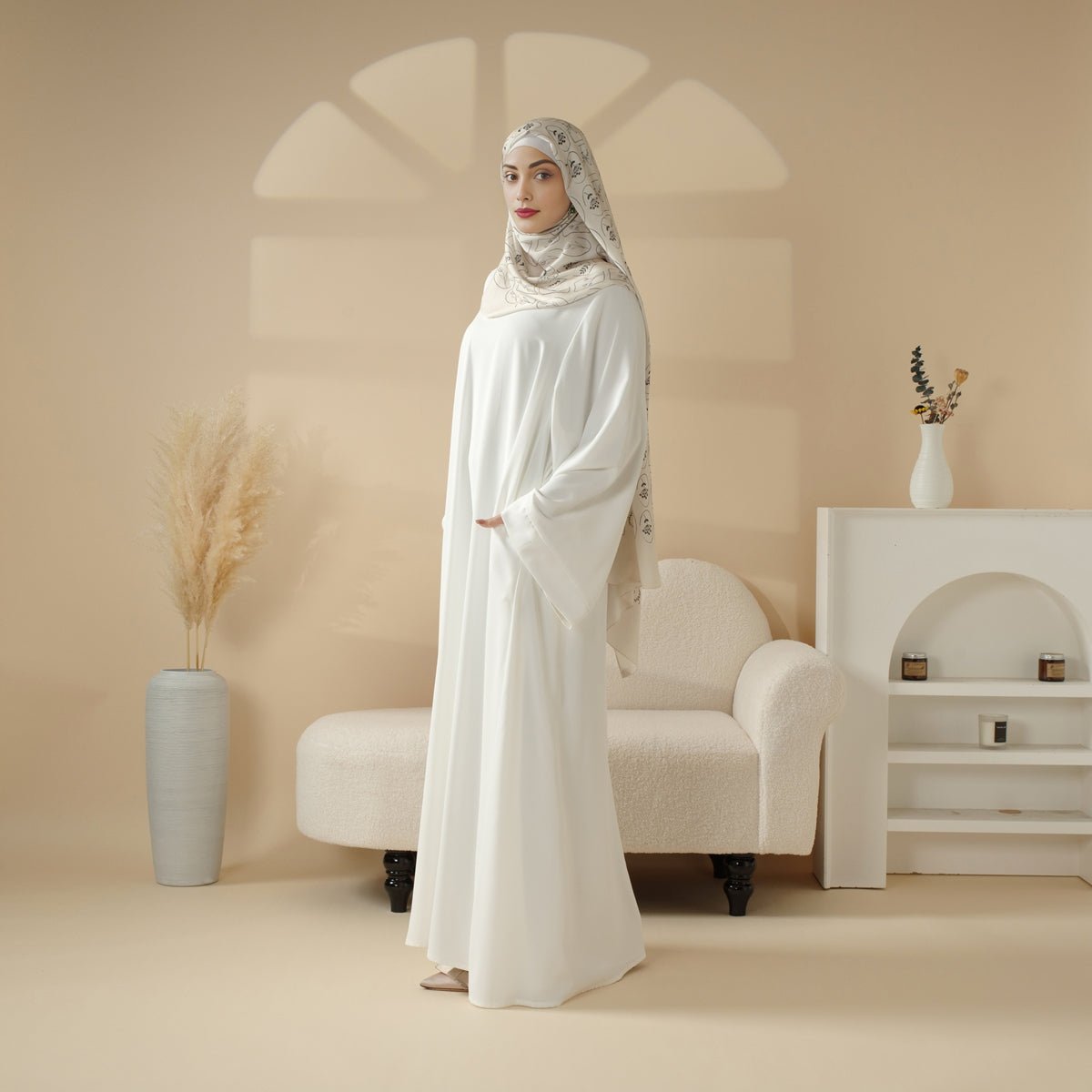 Essential Premium Loose Fit Abaya 2-Piece Set with Versatile Pockets (MA120), view 3