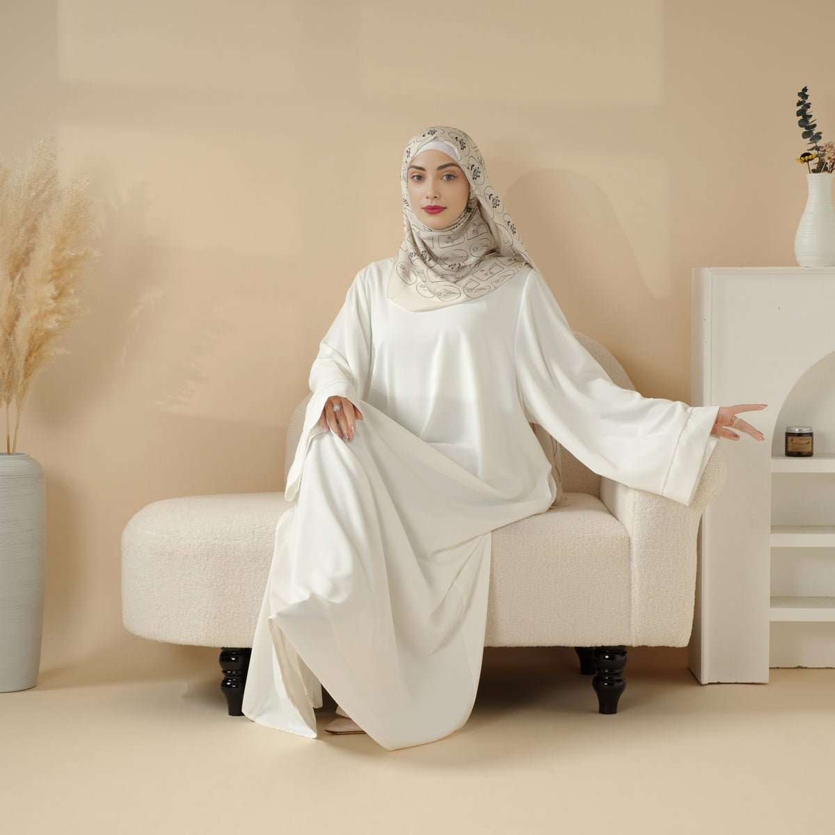 Essential Premium Loose Fit Abaya 2-Piece Set with Versatile Pockets (MA120), view 4