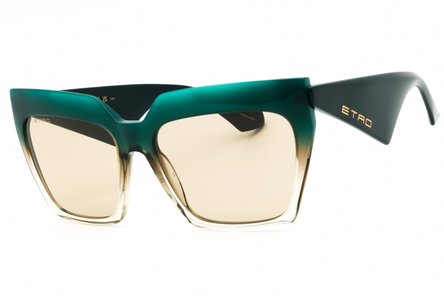 Etro ETRO0001S Oversized Plastic Frame Sunglasses — Green by Etro