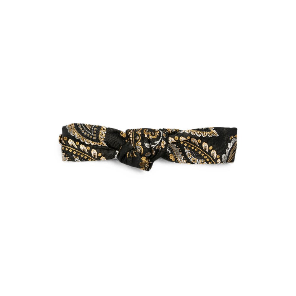 Etro Jacquard Paisley Hair Accessory — Black by Etro