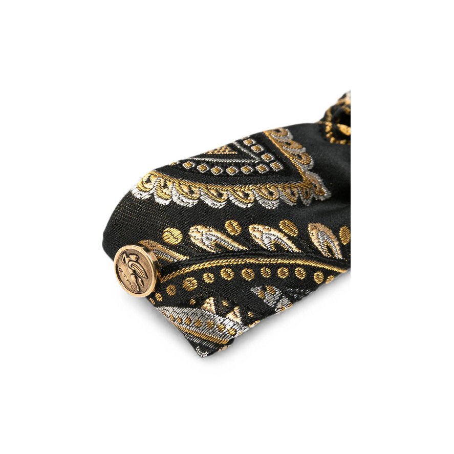 Etro Jacquard Paisley Hair Accessory — Black, view 3