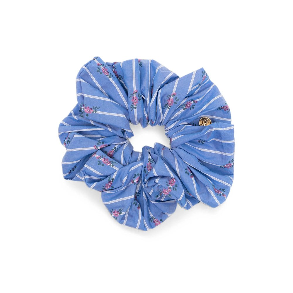 Etro Striped Floral Hair Band — Blue, view 3