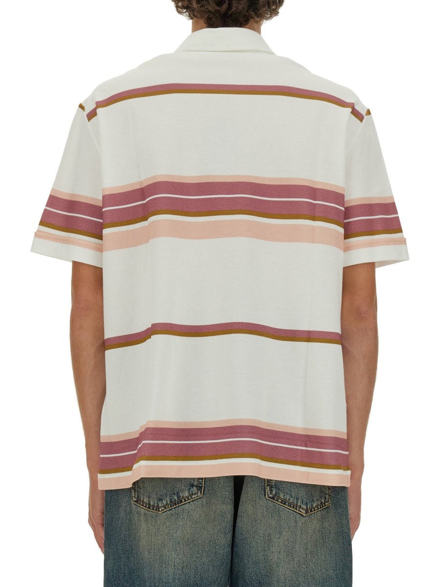 Etro Pegasus Embroidered Cotton Polo Shirt — Ivory by Etro
