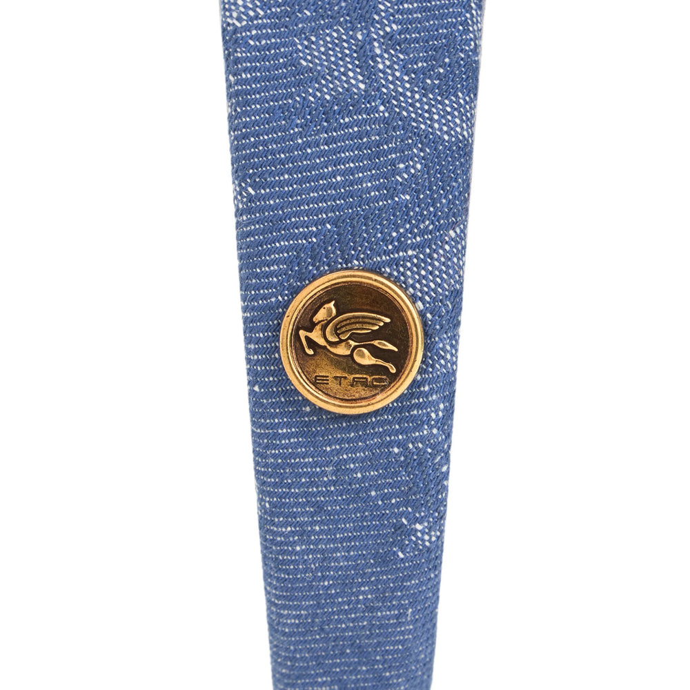 Etro Cotton-Linen Scarf — Blue, view 2