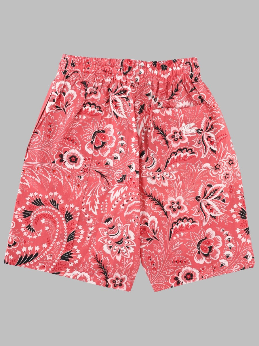 Etro Cotton Shorts — Pink, view 2