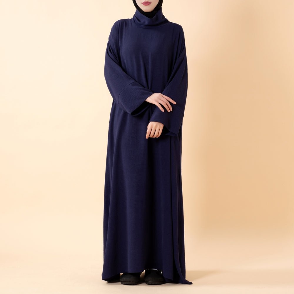 Everyday Crepe Turtleneck Abaya – Relaxed Fit for All Seasons (MA384), view 5