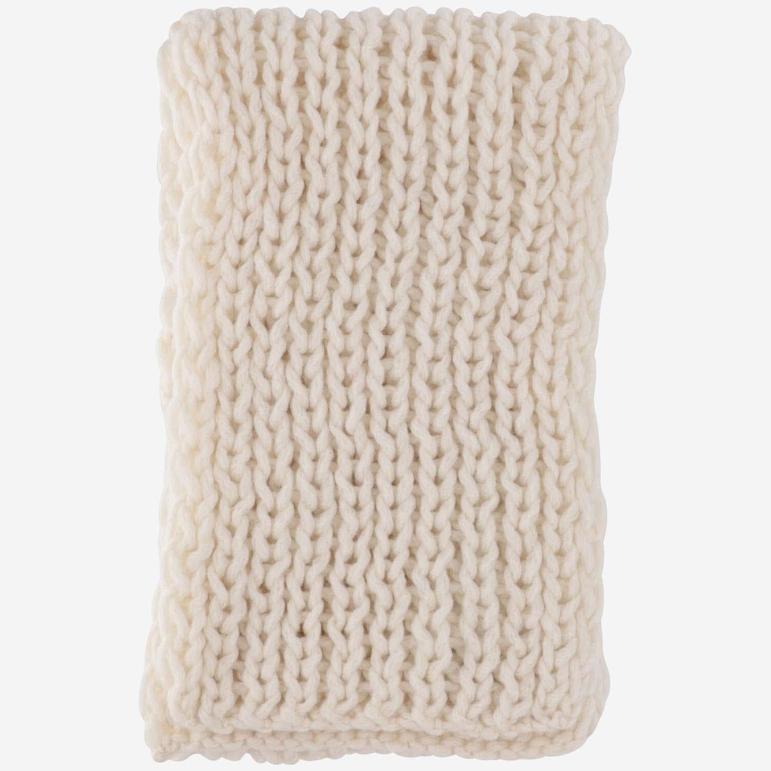 Evyinit Merino Wool Blend Scarf — Ivory by Evyinit
