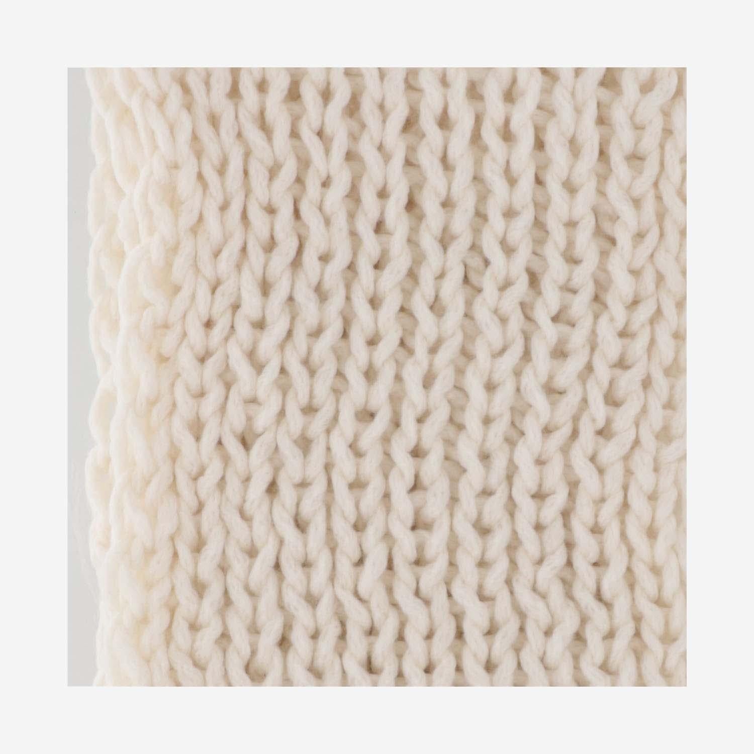 Evyinit Merino Wool Blend Scarf — Ivory, view 2