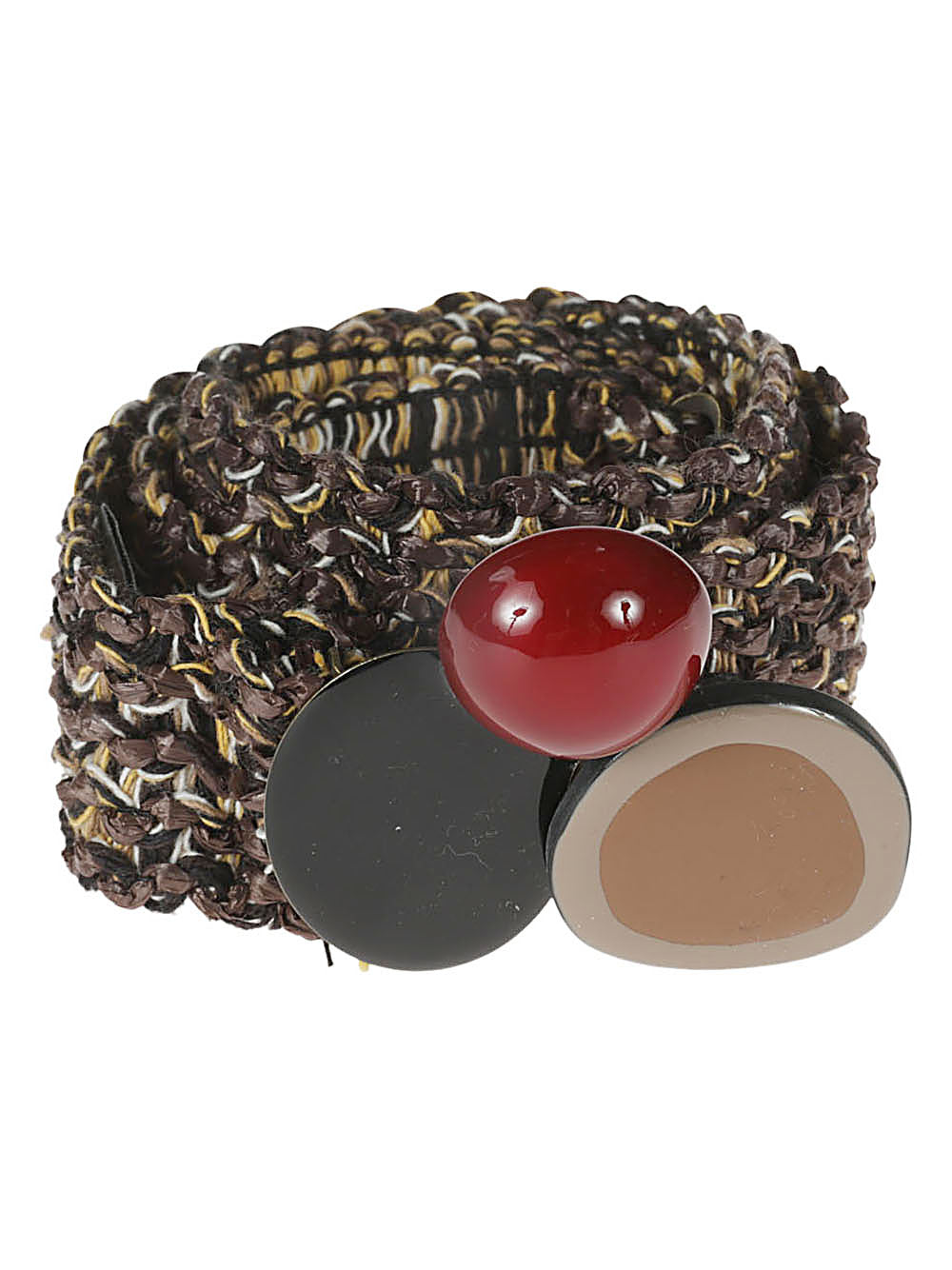 Exquisite J Woven Raffia Belt — Tan, view 2