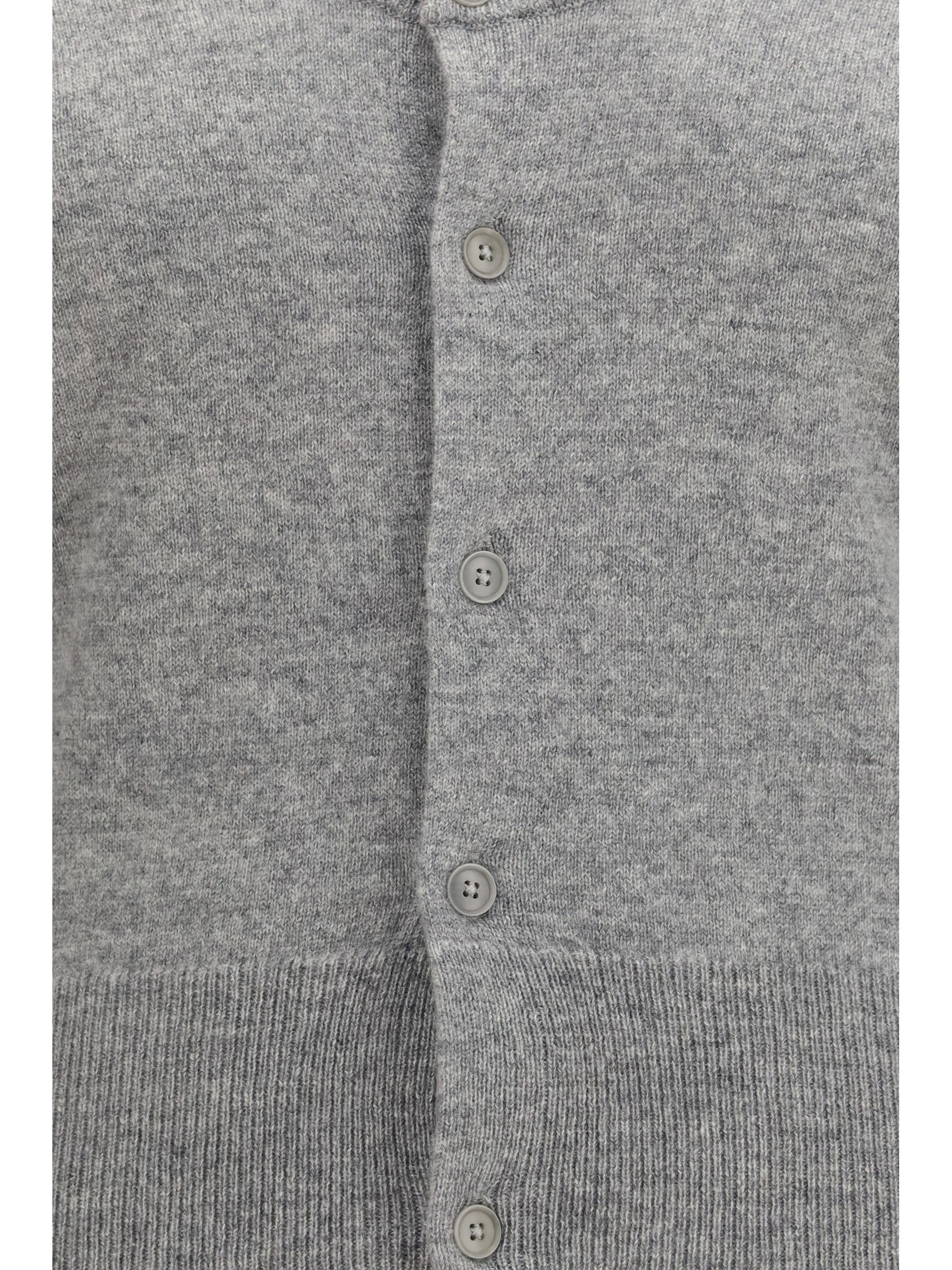 Extreme Cashmere Cardigan — Gray, view 3