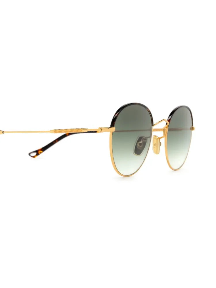 Eyepetizer GOBIC4M25 Round Metal Frame Sunglasses — Gold, view 3