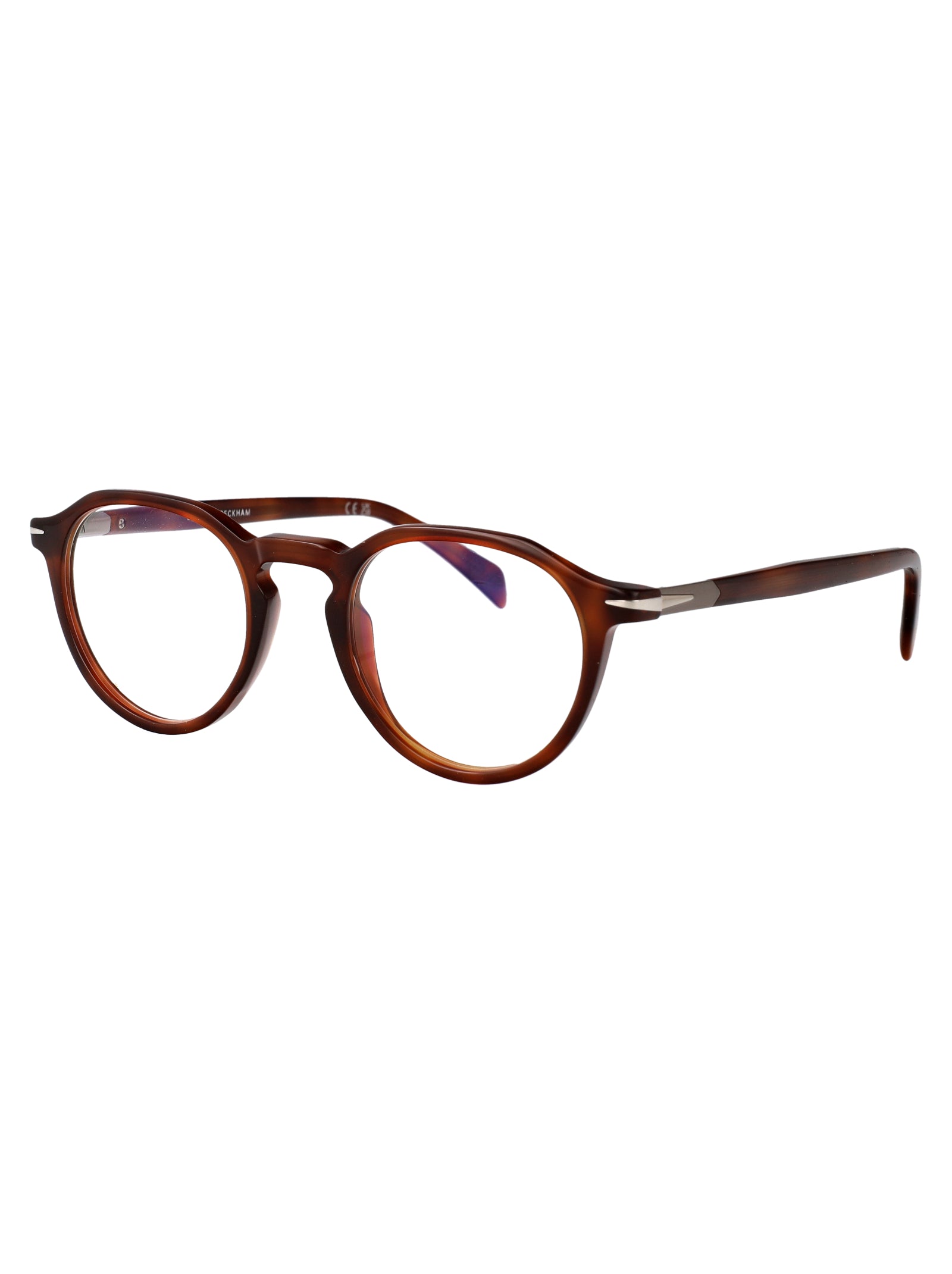 Eyewear By David Beckham DB Brown Acetate Eyeglasses — Brown, view 2