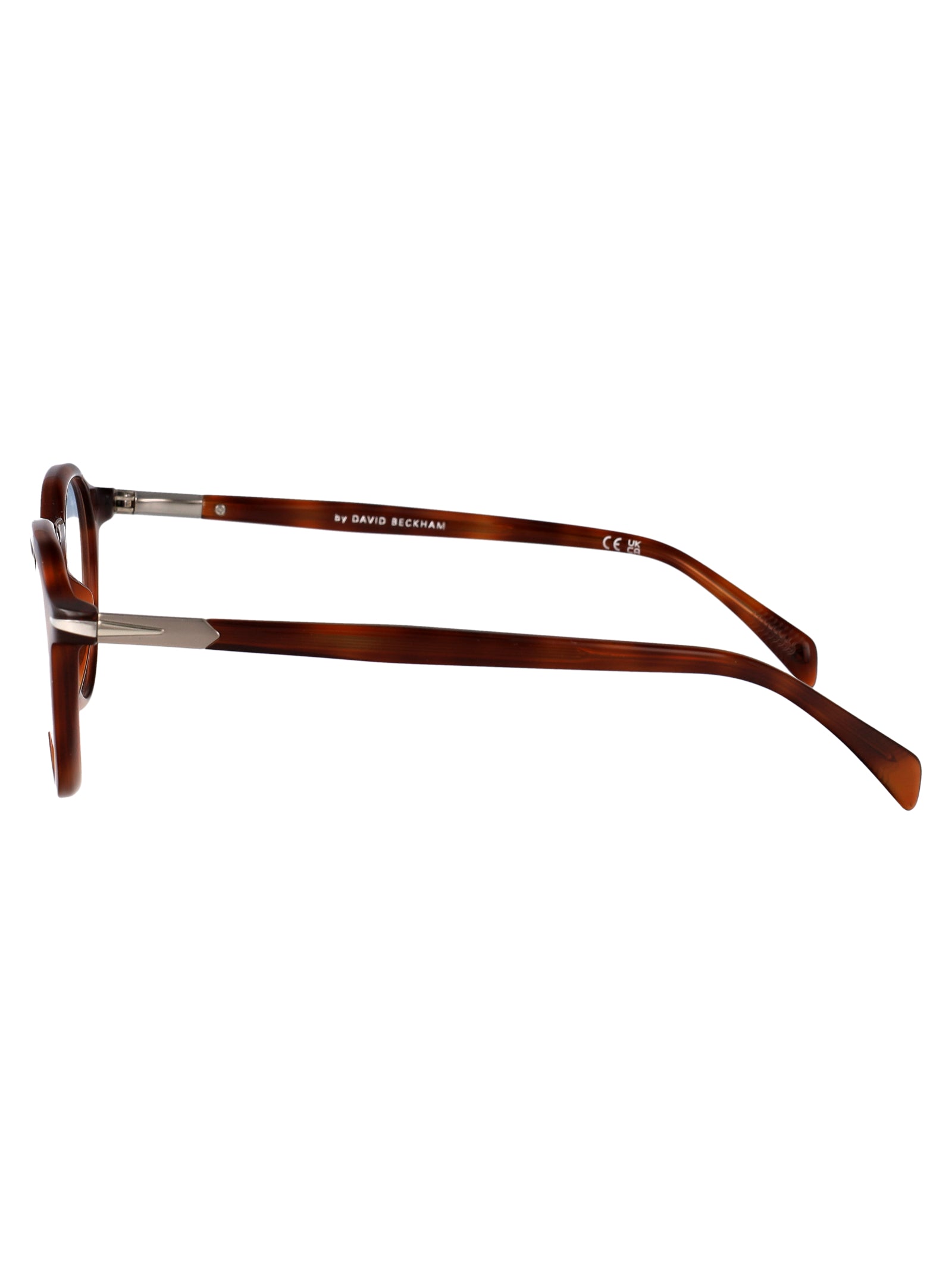 Eyewear By David Beckham DB Brown Acetate Eyeglasses — Brown, view 3