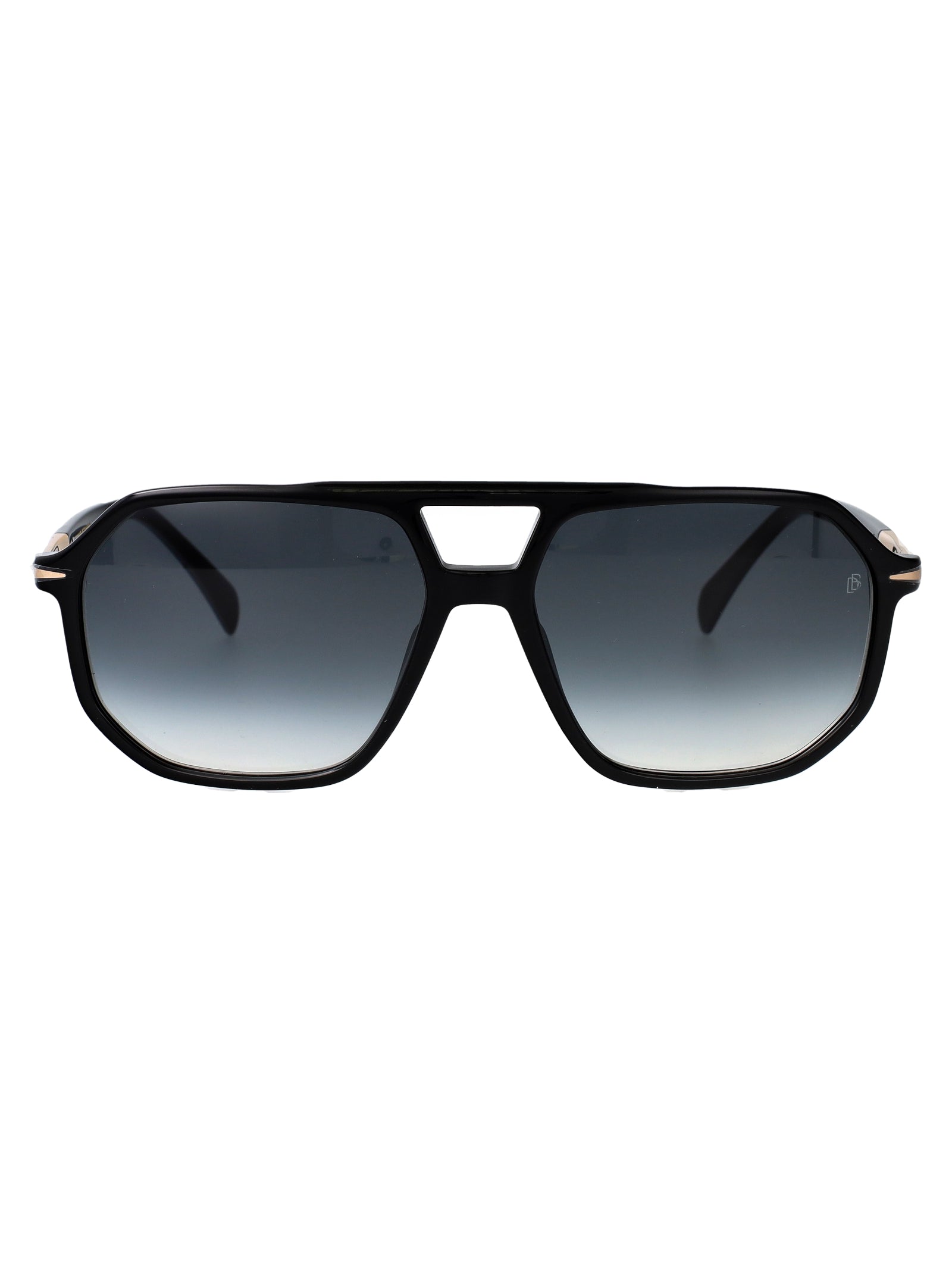 Eyewear By David Beckham Black-and-Gold Acetate Sunglasses — Black by Eyewear By David Beckham