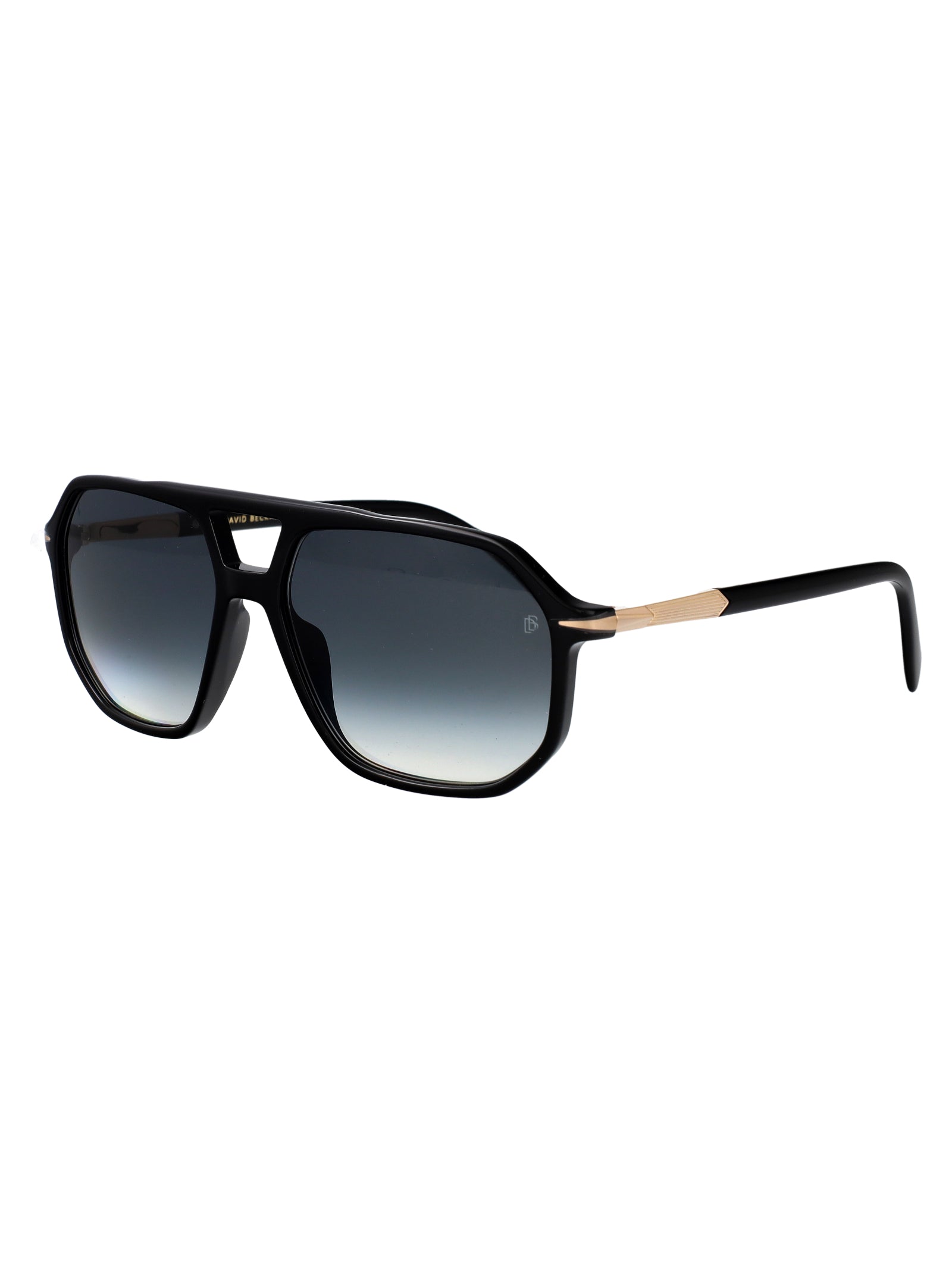 Eyewear By David Beckham Black-and-Gold Acetate Sunglasses — Black, view 2