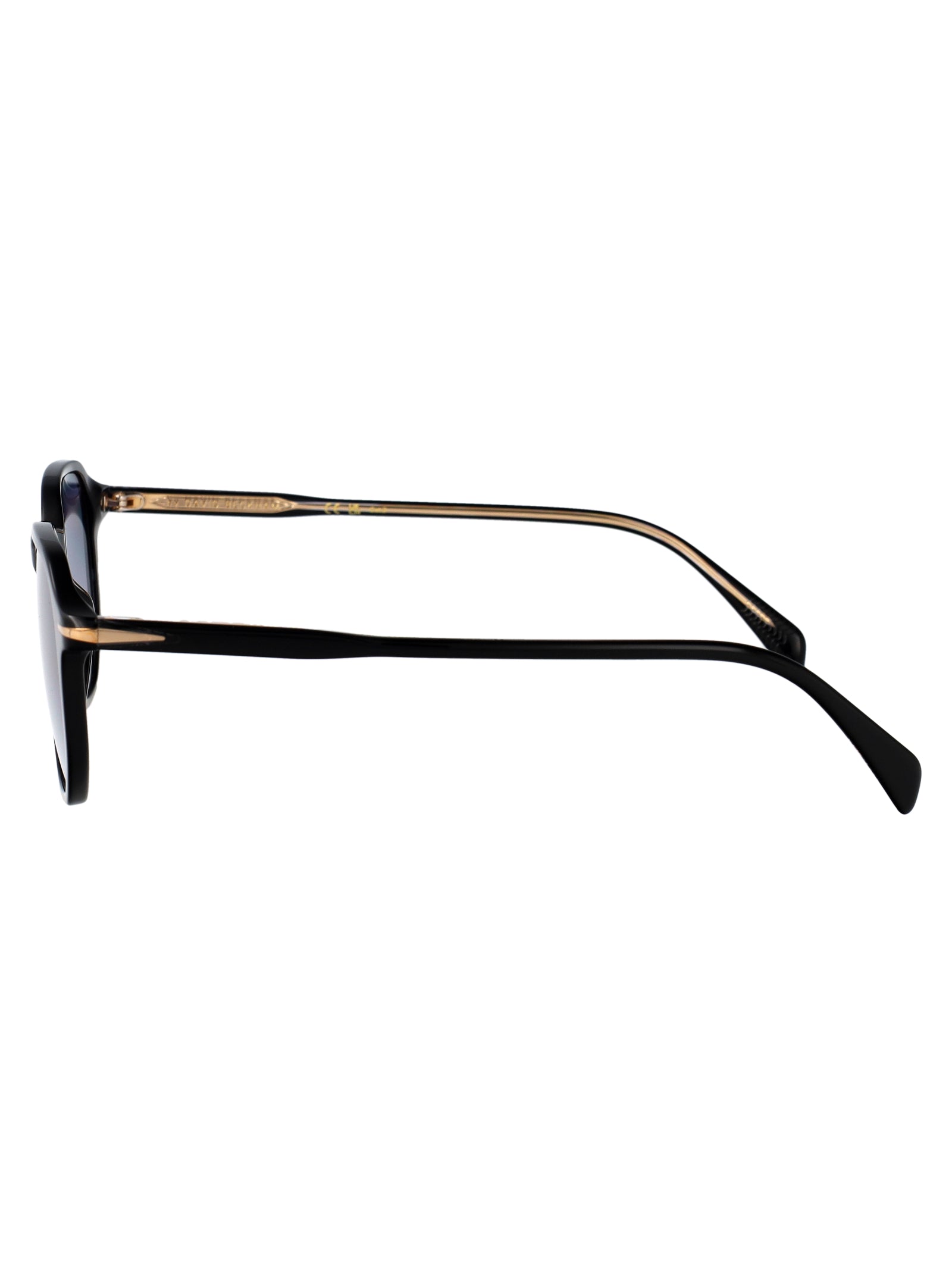 Eyewear By David Beckham Black Acetate Sunglasses — Black, view 3