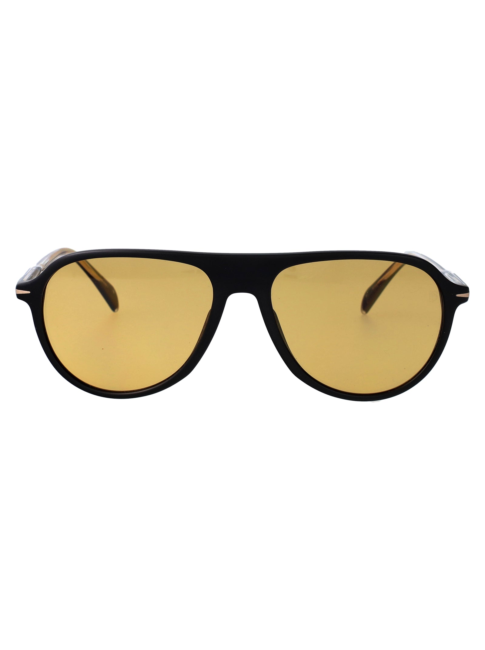 Eyewear By David Beckham Matte Black Acetate Sunglasses — Black by Eyewear By David Beckham