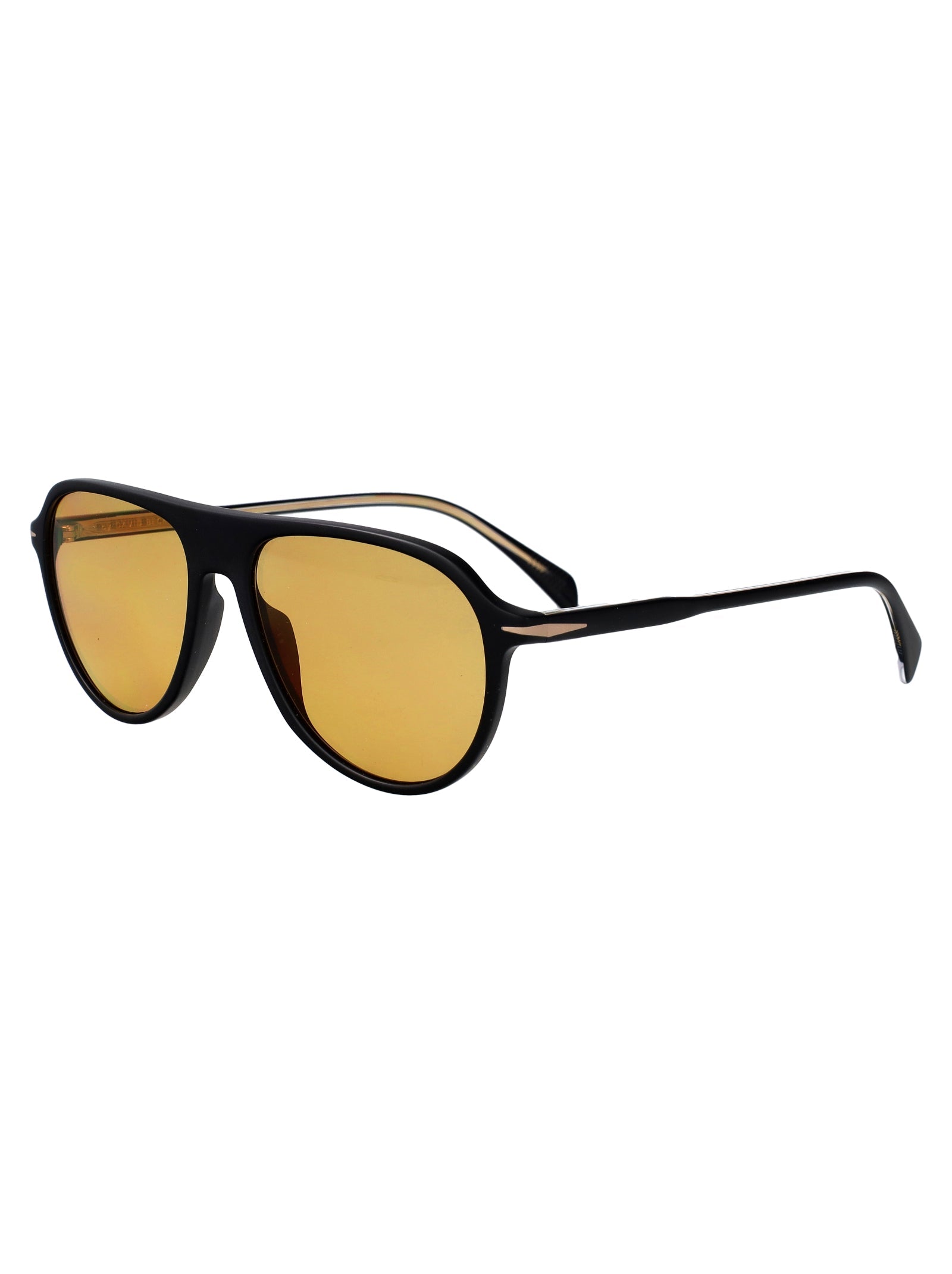 Eyewear By David Beckham Matte Black Acetate Sunglasses — Black, view 2